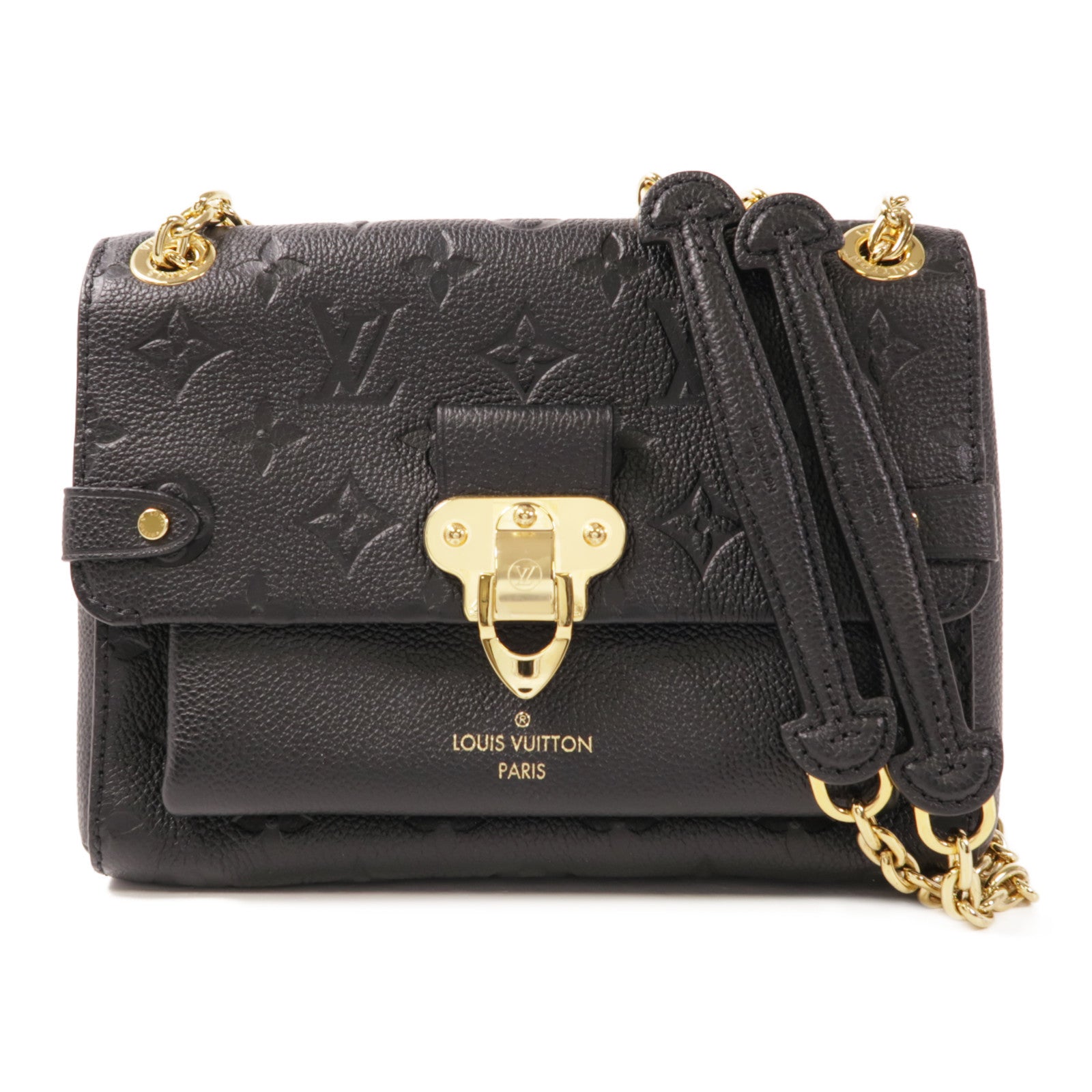 LOUIS VUITTON Monogram Empreinte Vavin BB金扣肩背袋