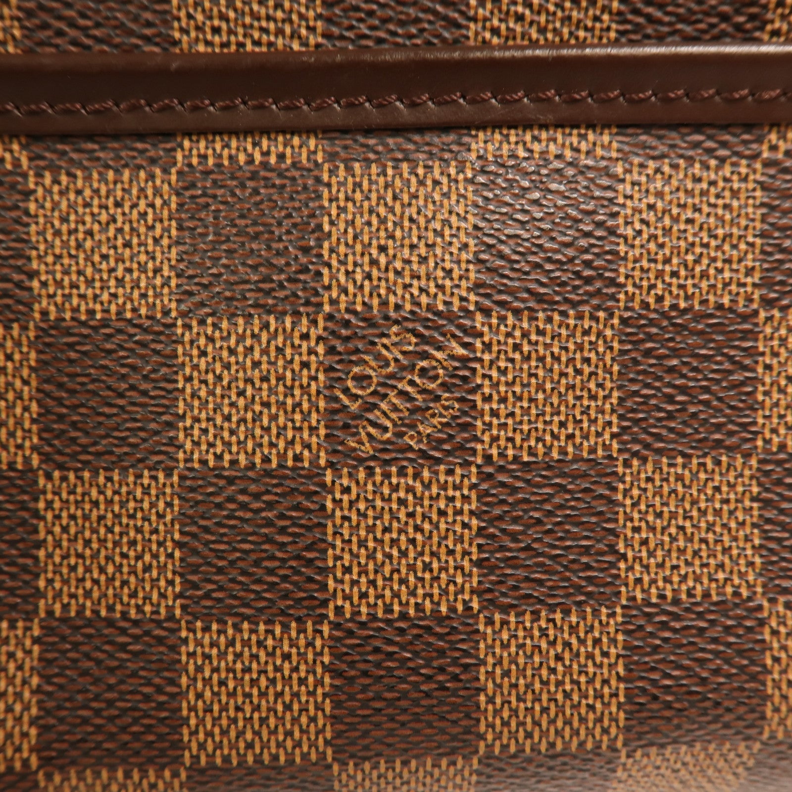 LOUIS VUITTON Damier Pochette Ipanema金扣肩背袋