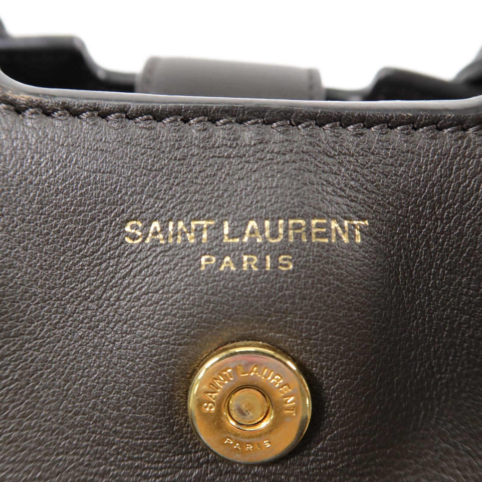 YVES SAINT LAURENT 牛皮/蛇皮皮革Downtown Cabas手挽肩背兩用袋