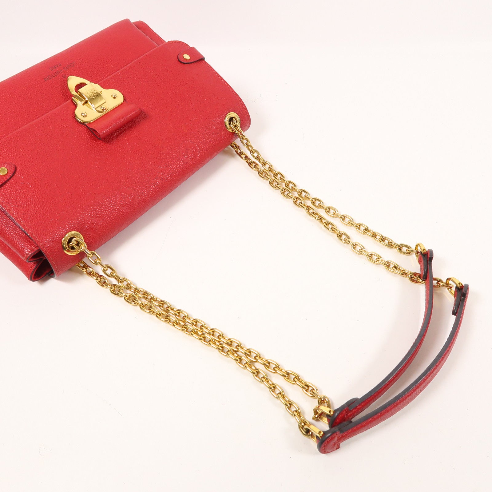 LOUIS VUITTON LV GHW Vavin Shoulder Bag M44554 Monogram Empreinte Red