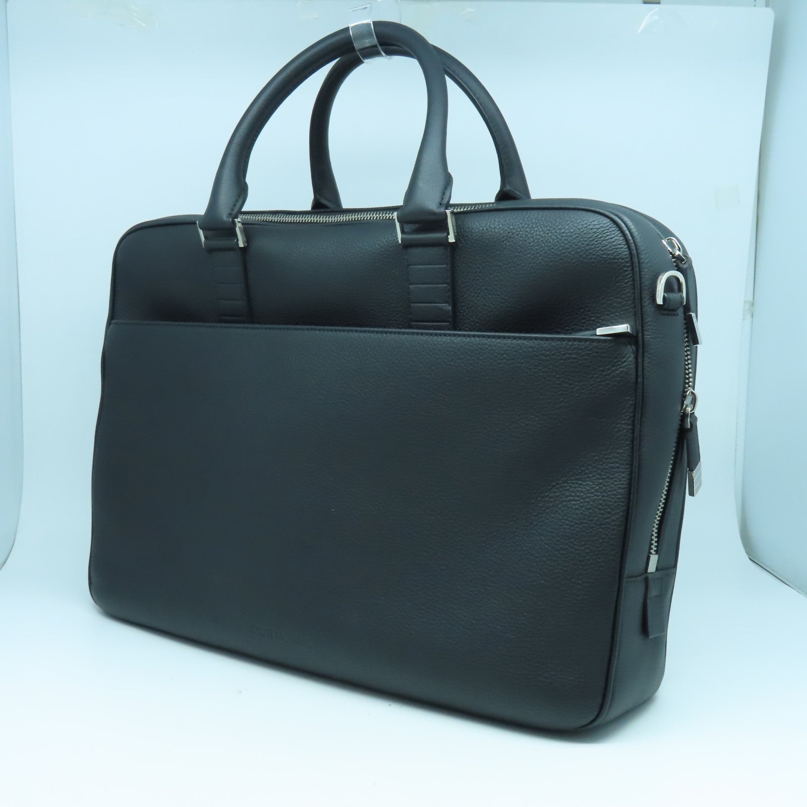 Dior 【清倉大減價】牛皮皮革Briefcase銀扣公事包黑色