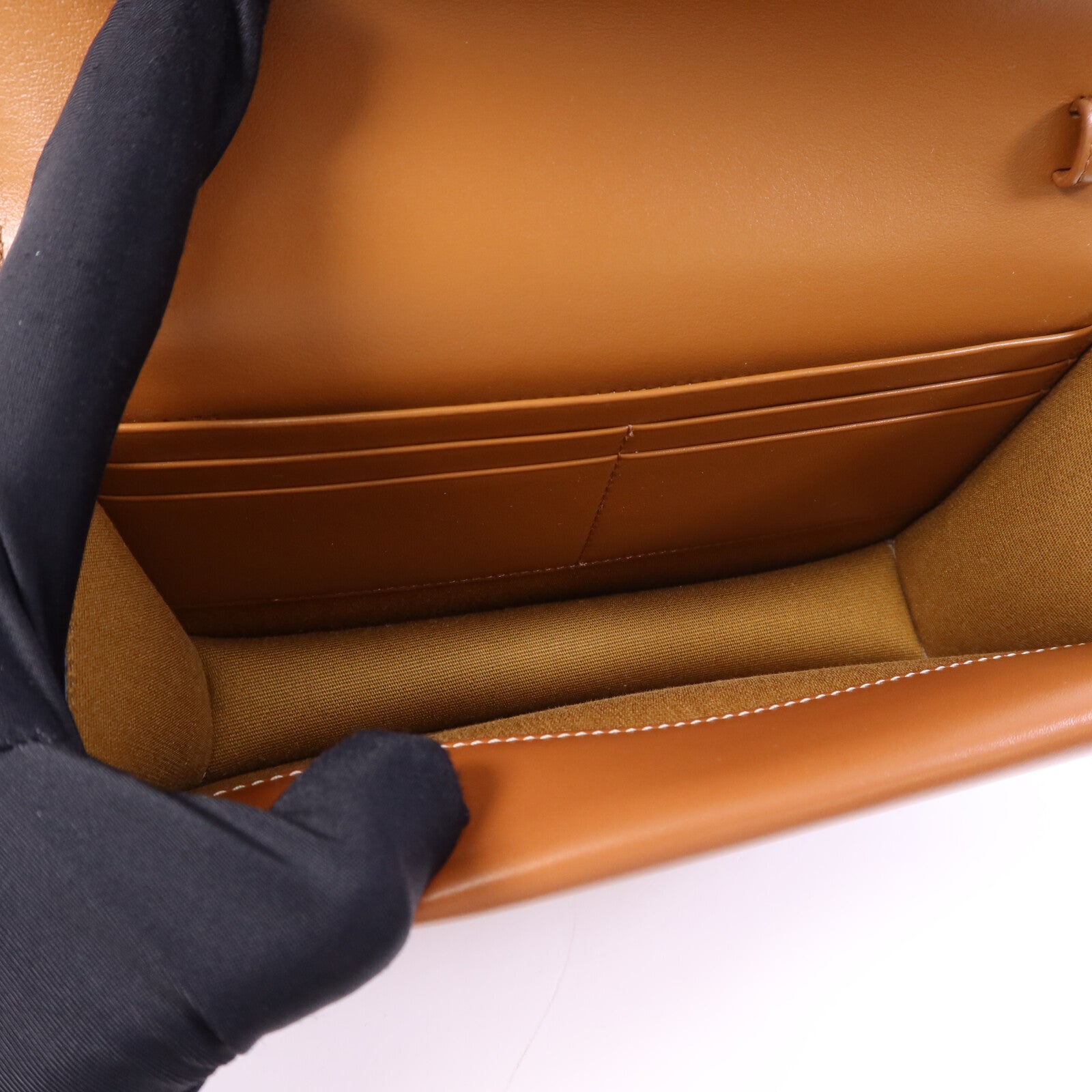 CELINE 塗層帆布Duo Wallet On Strap金扣肩背袋