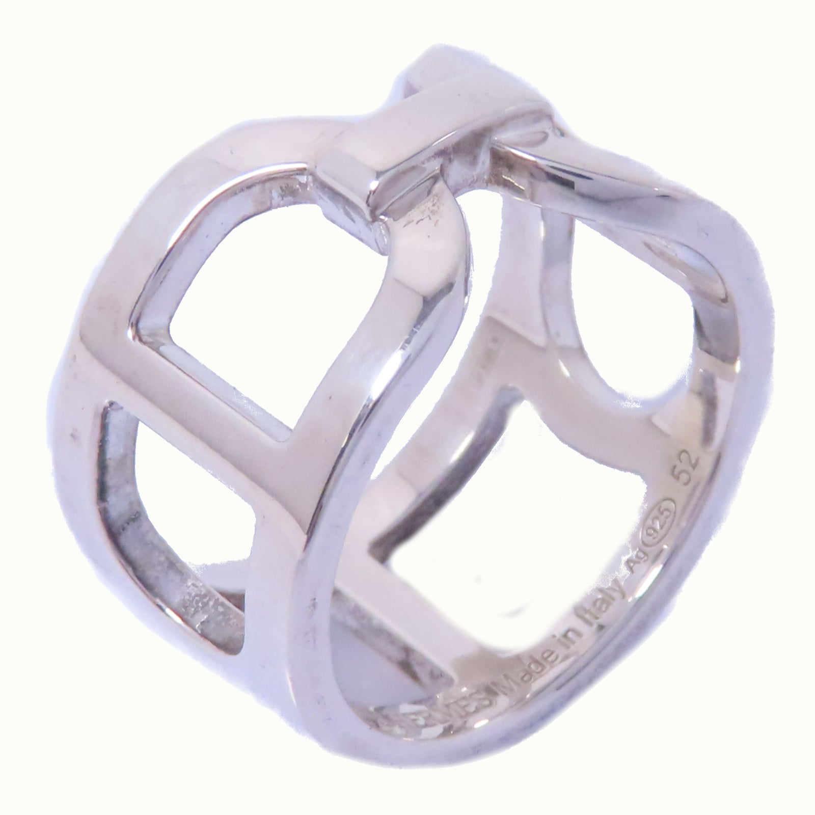 HERMES 925純銀Ever Chaine D'ancre Ring戒指Hermes#52 US#6