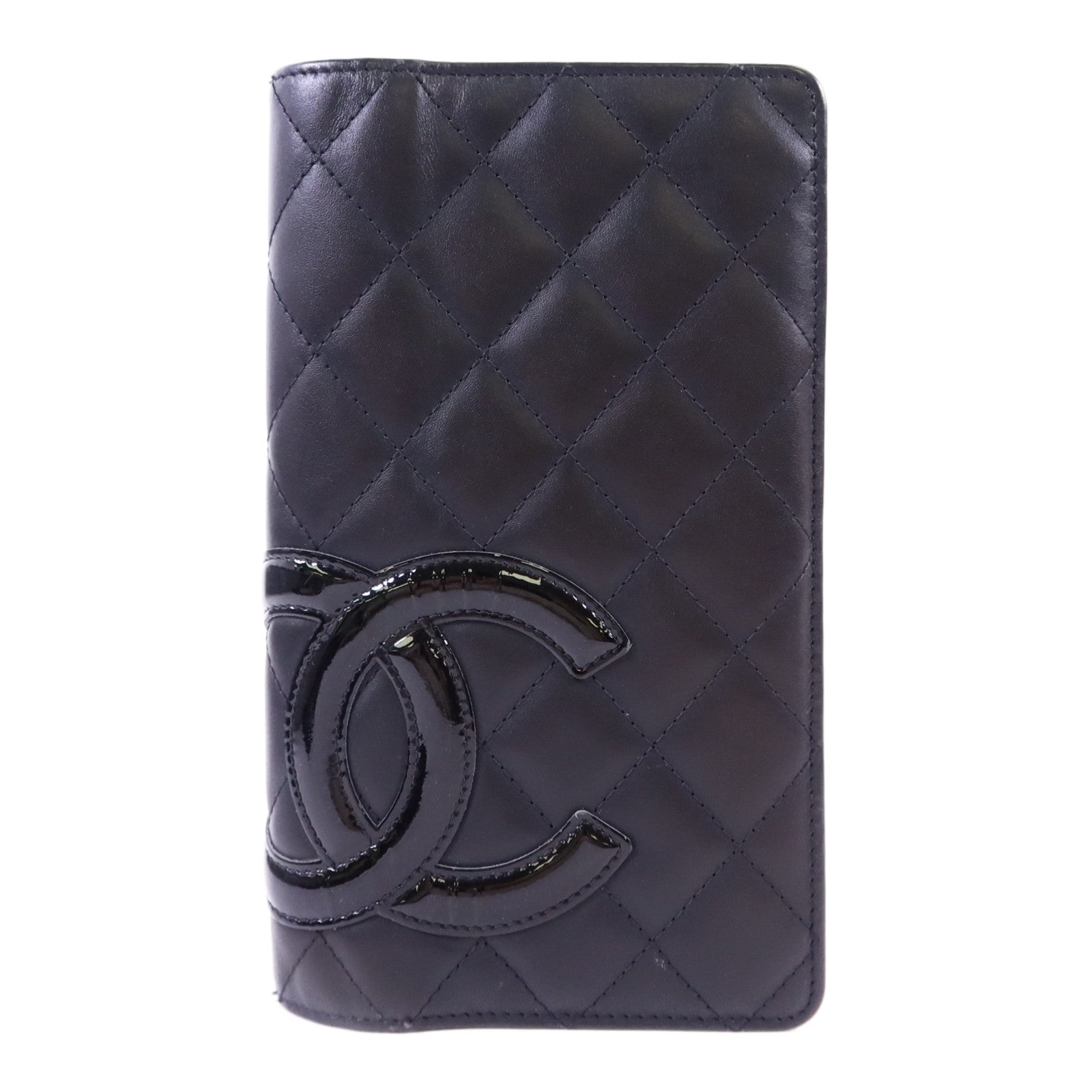 CHANEL 牛皮皮革Cambon Long Wallet銀扣長錢包
