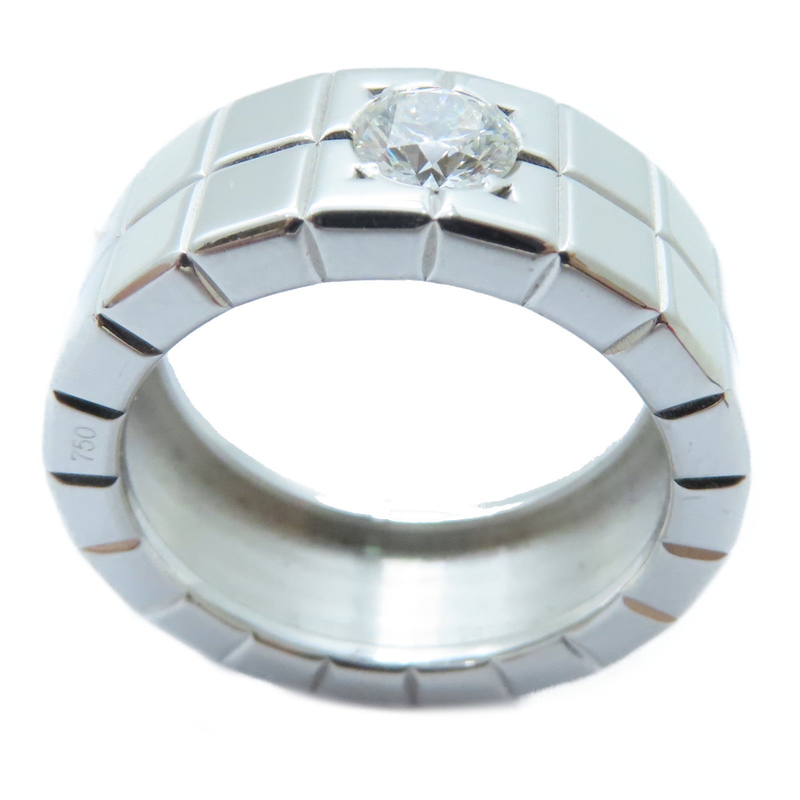 Chopard 18K白金Ice Cube Diamond戒指US#6.25/