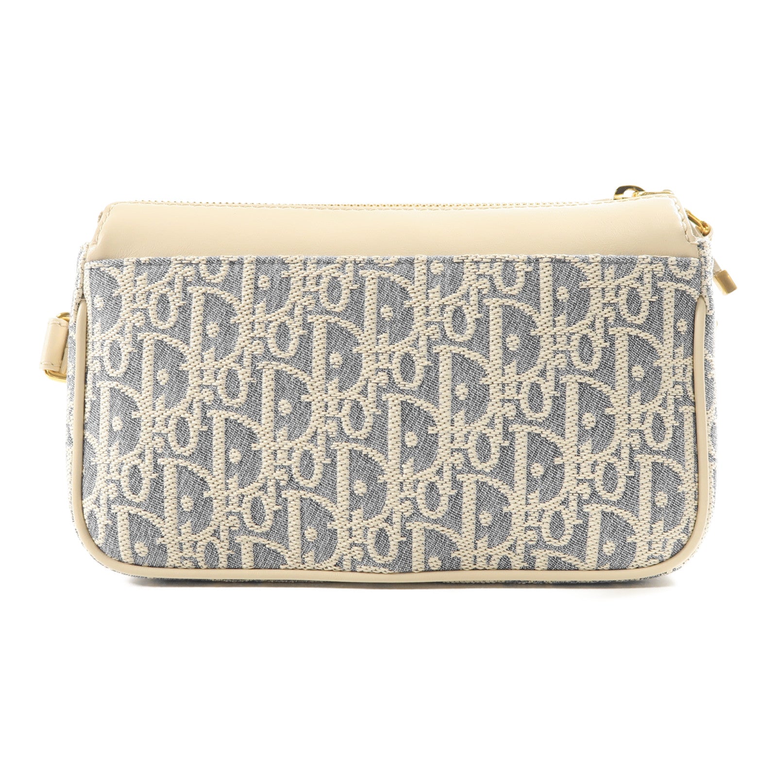 Dior 帆布Montaigne Pocket Bag金扣肩背袋