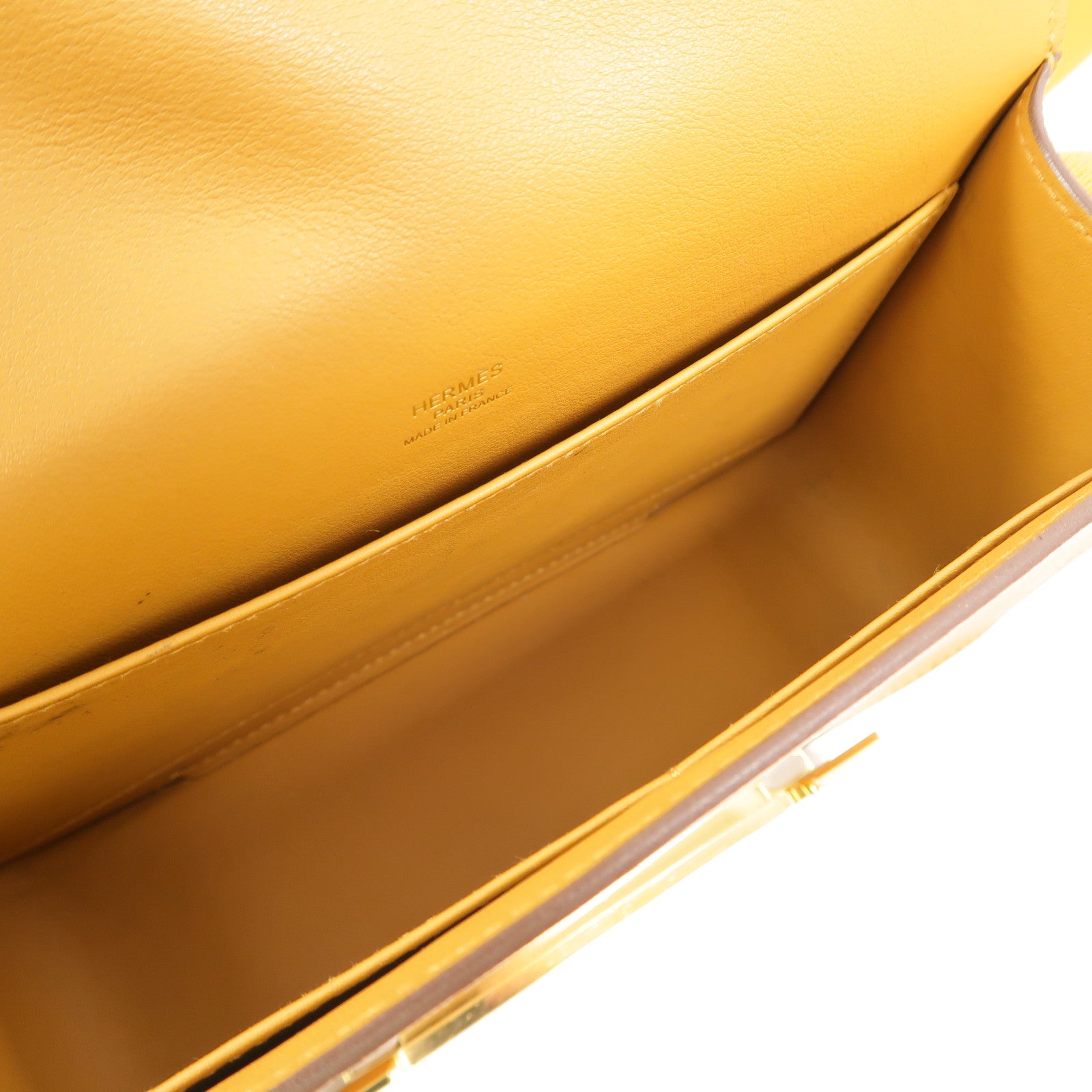 HERMES Chevre皮革Geta肩背袋Caramel