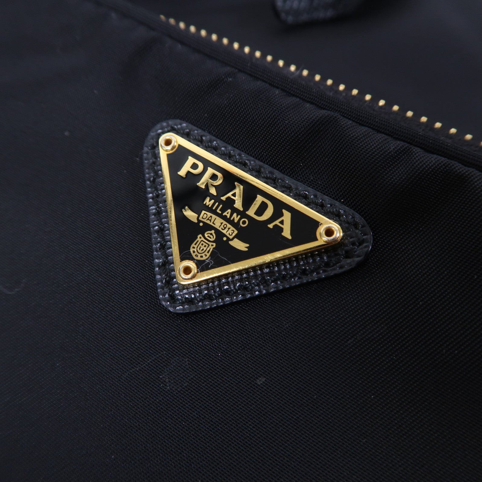 PRADA 尼龍2 Way Shoulder Bag金扣手挽肩背兩用袋黑色
