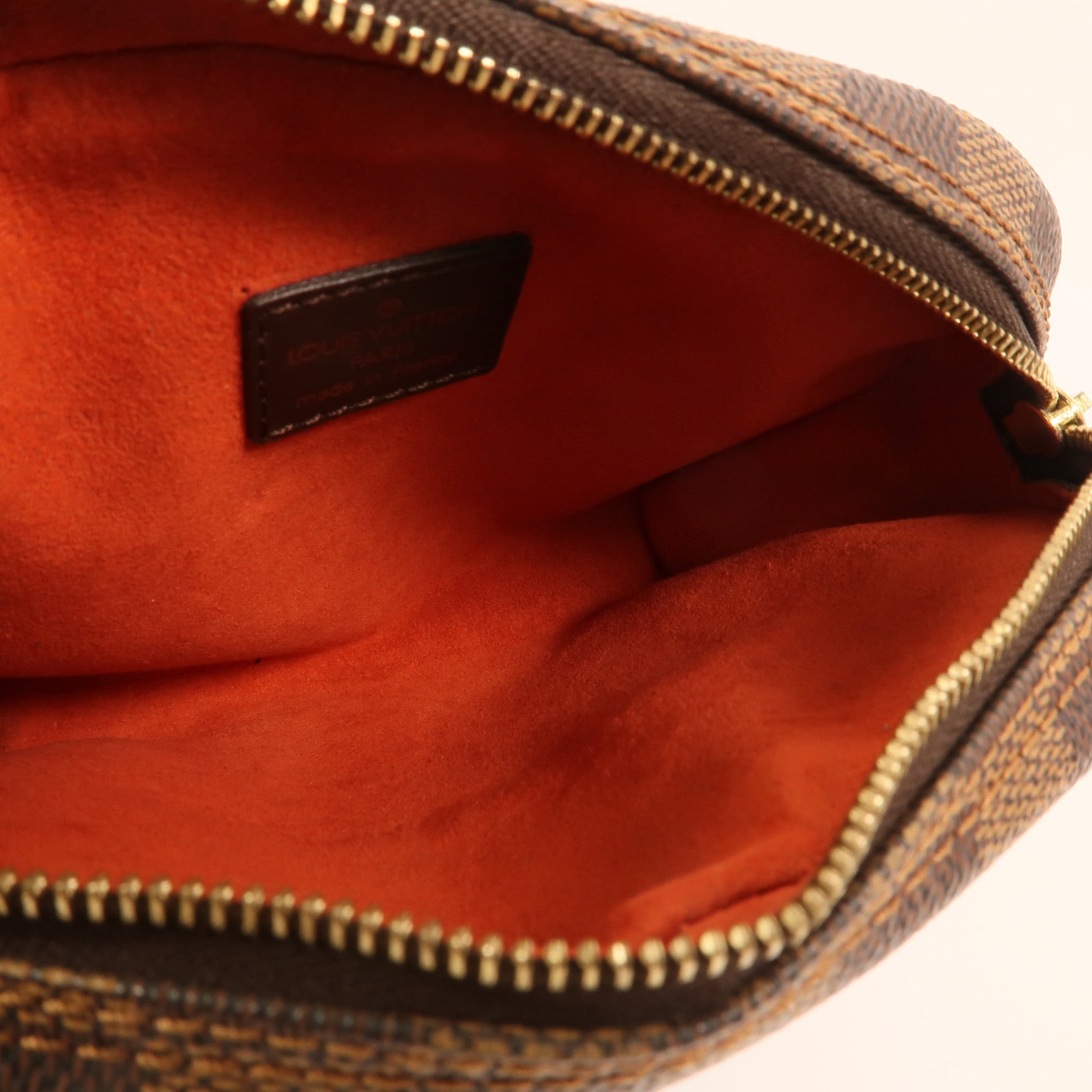 LOUIS VUITTON Damier Pochette Ipanema金扣肩背袋