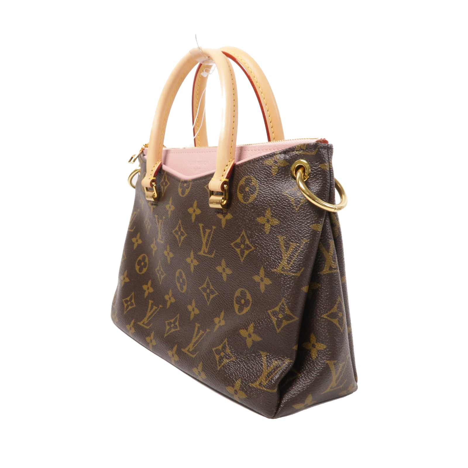 LOUIS VUITTON Monogram Pallas MM金扣手挽肩背兩用袋啡色
