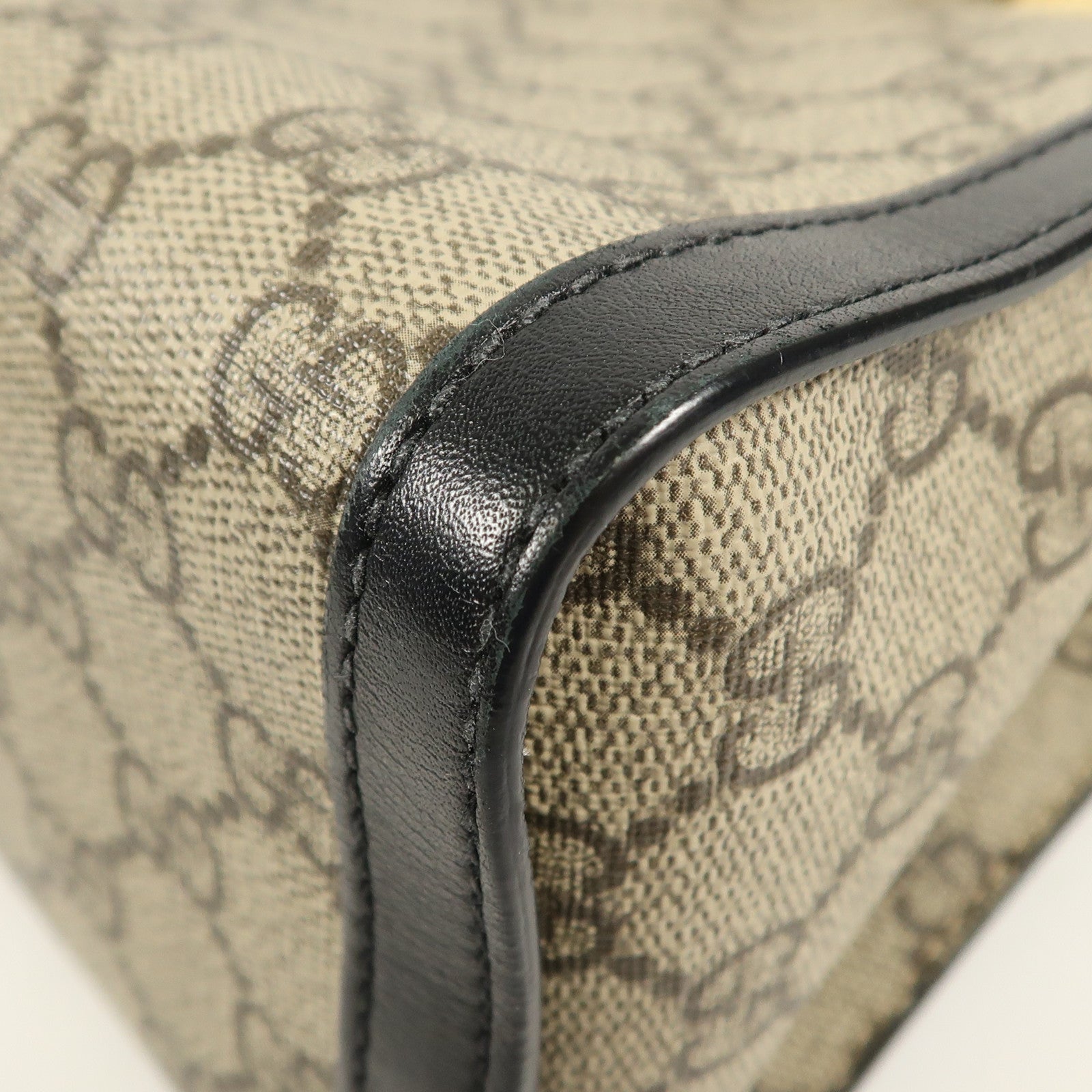 GUCCI GG GHW Padlock GG Small Shoulder Bag 498156 Coated Canvas Brown/Black