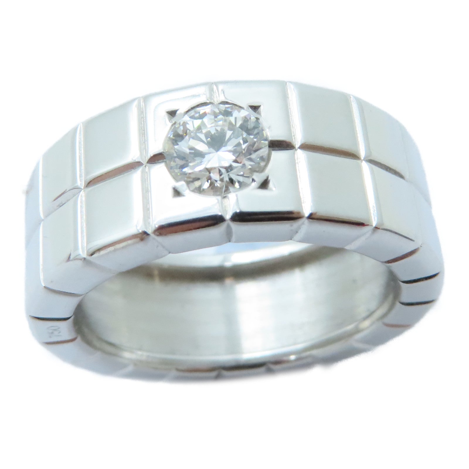 Chopard 18K白金Ice Cube Diamond戒指US#6.25/
