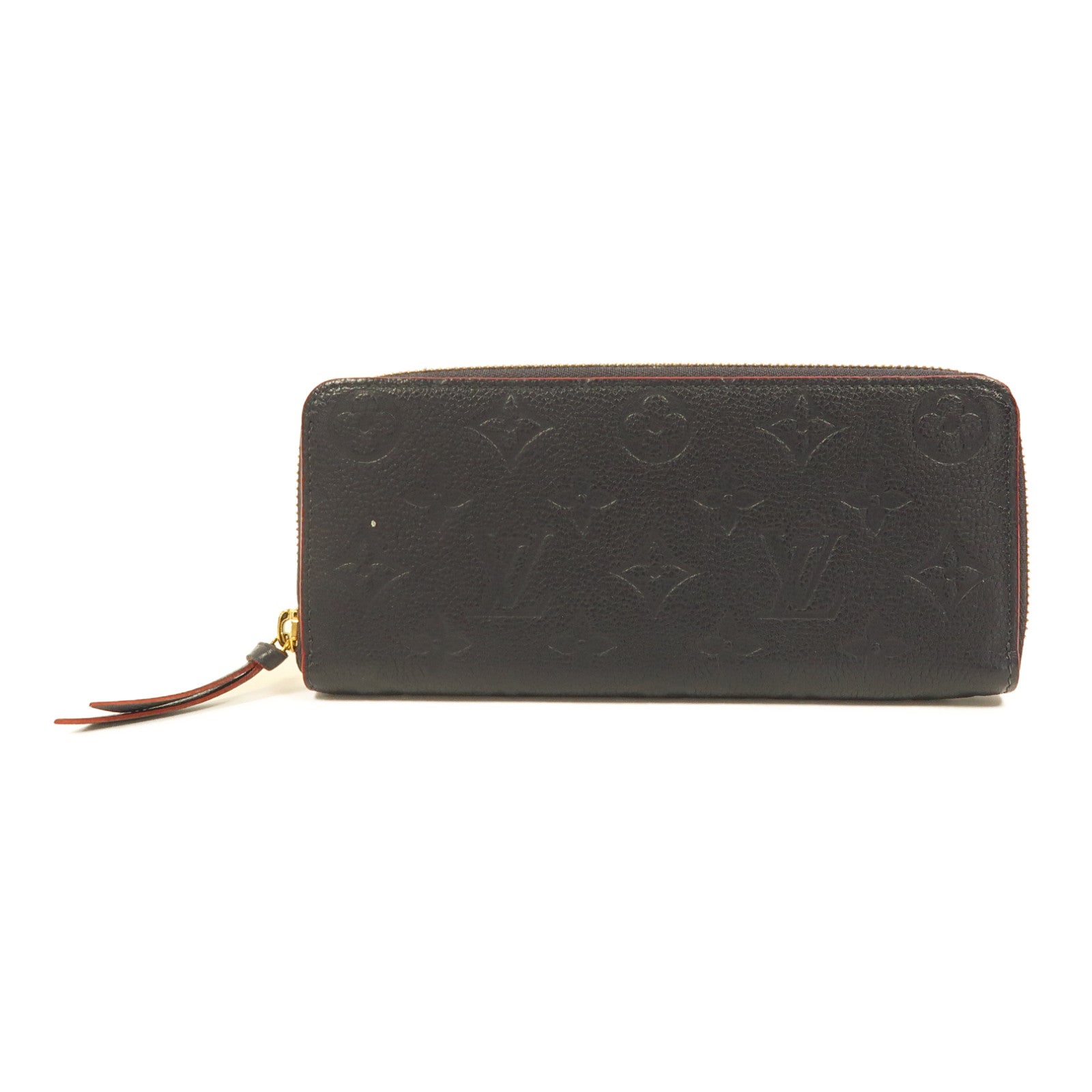 LOUIS VUITTON Monogram Empreinte Portefeuille Clemence金扣長錢包藍色