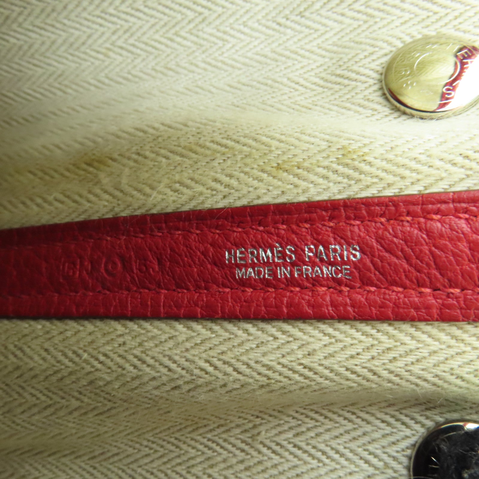 HERMES 【激減優惠】Negonda Garden Party TPM銀扣手挽袋Q5 Rouge Casaque