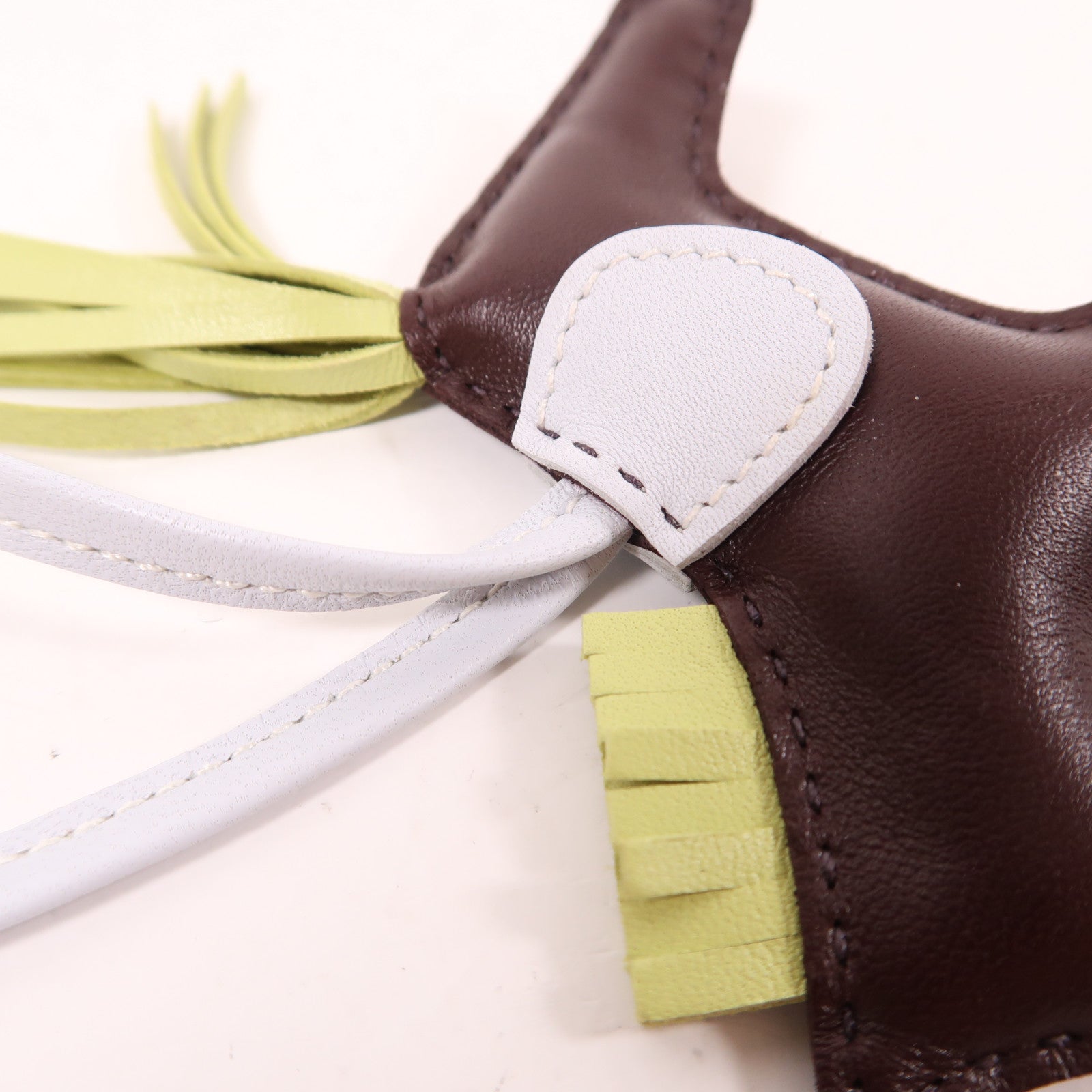 HERMES Swift皮革Rodeo PM掛飾0G Rouge Sellier