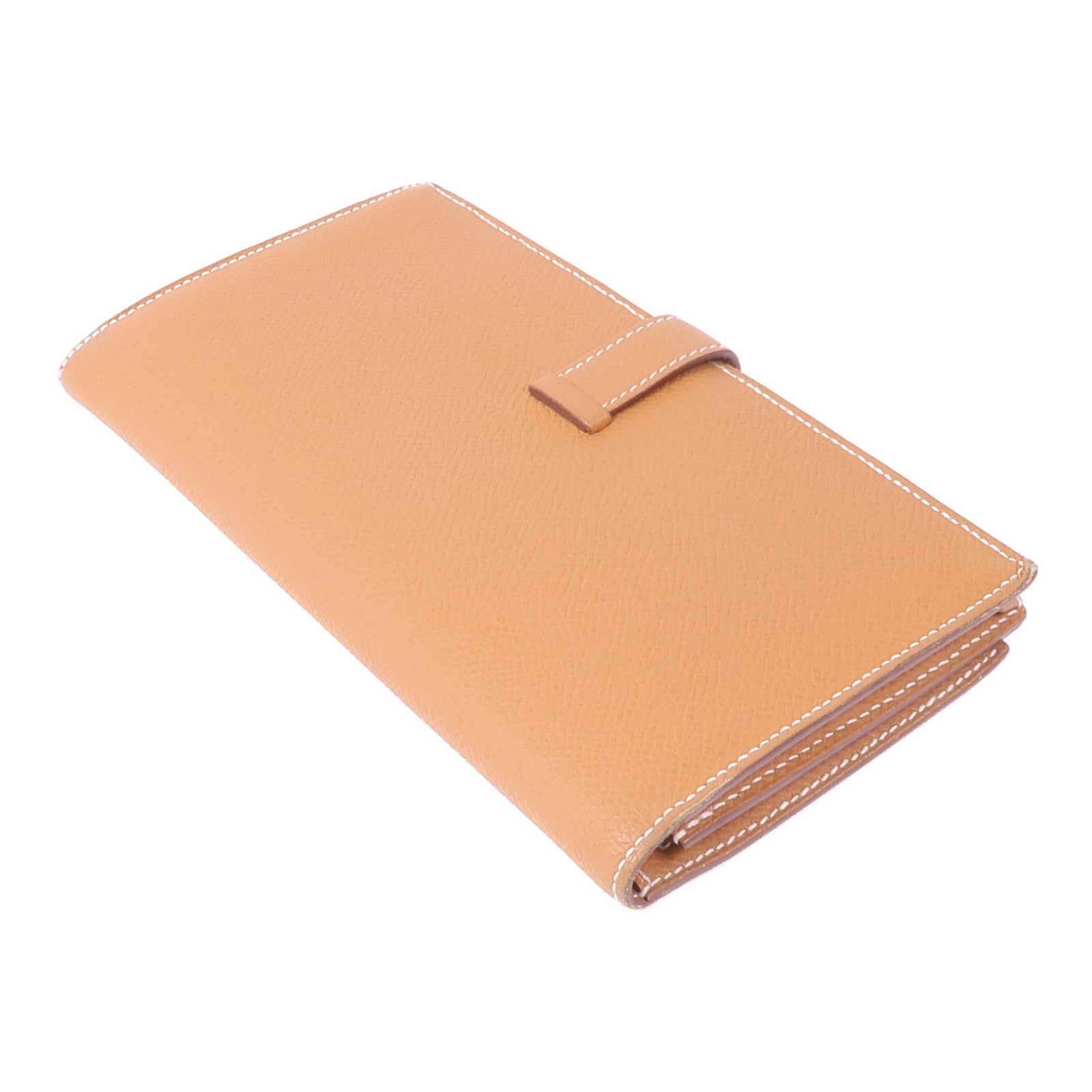 HERMES Epsom皮革Bearn Wallet金扣長錢包Gold
