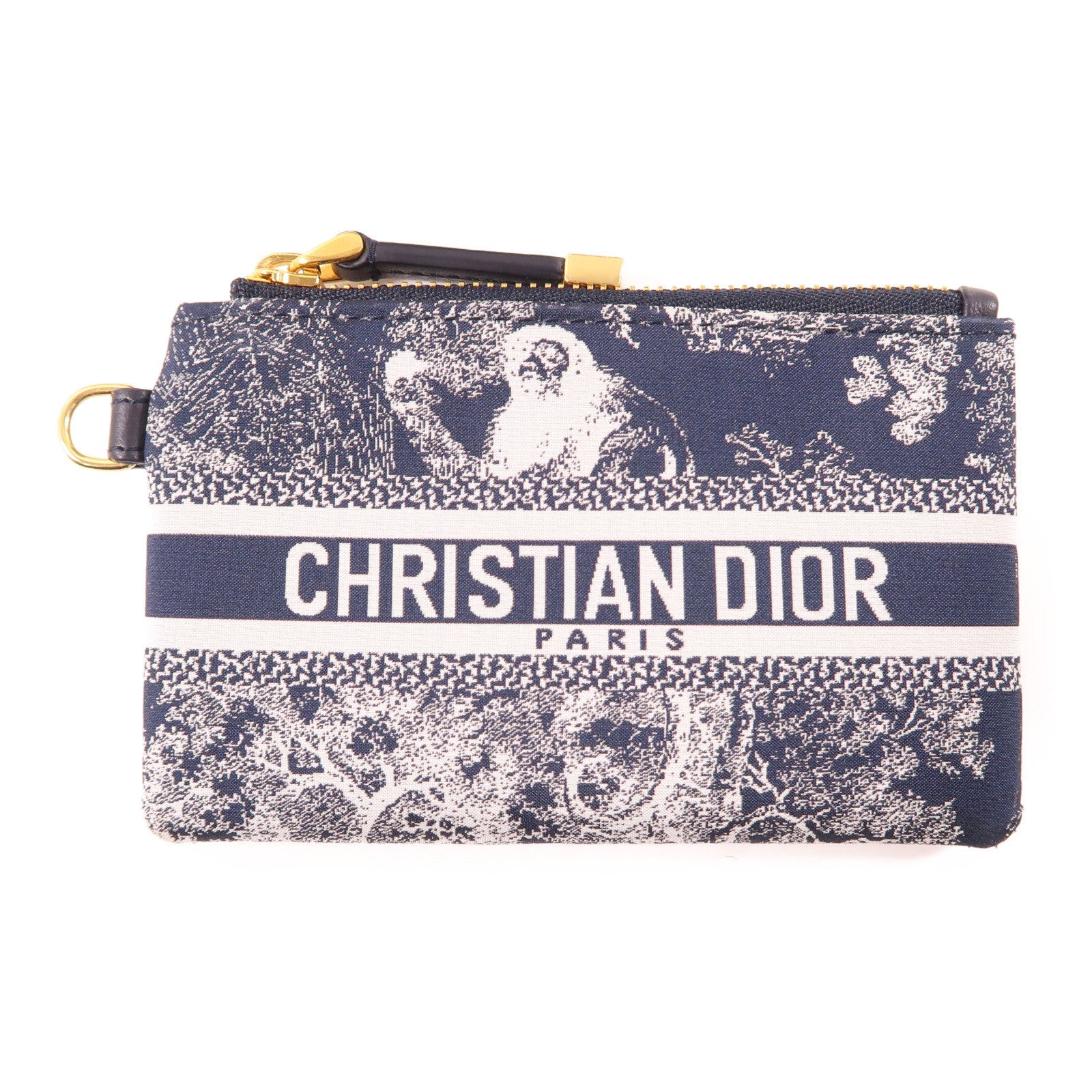 Dior 尼龍Shoulder Bag金扣肩背袋深藍色/白色