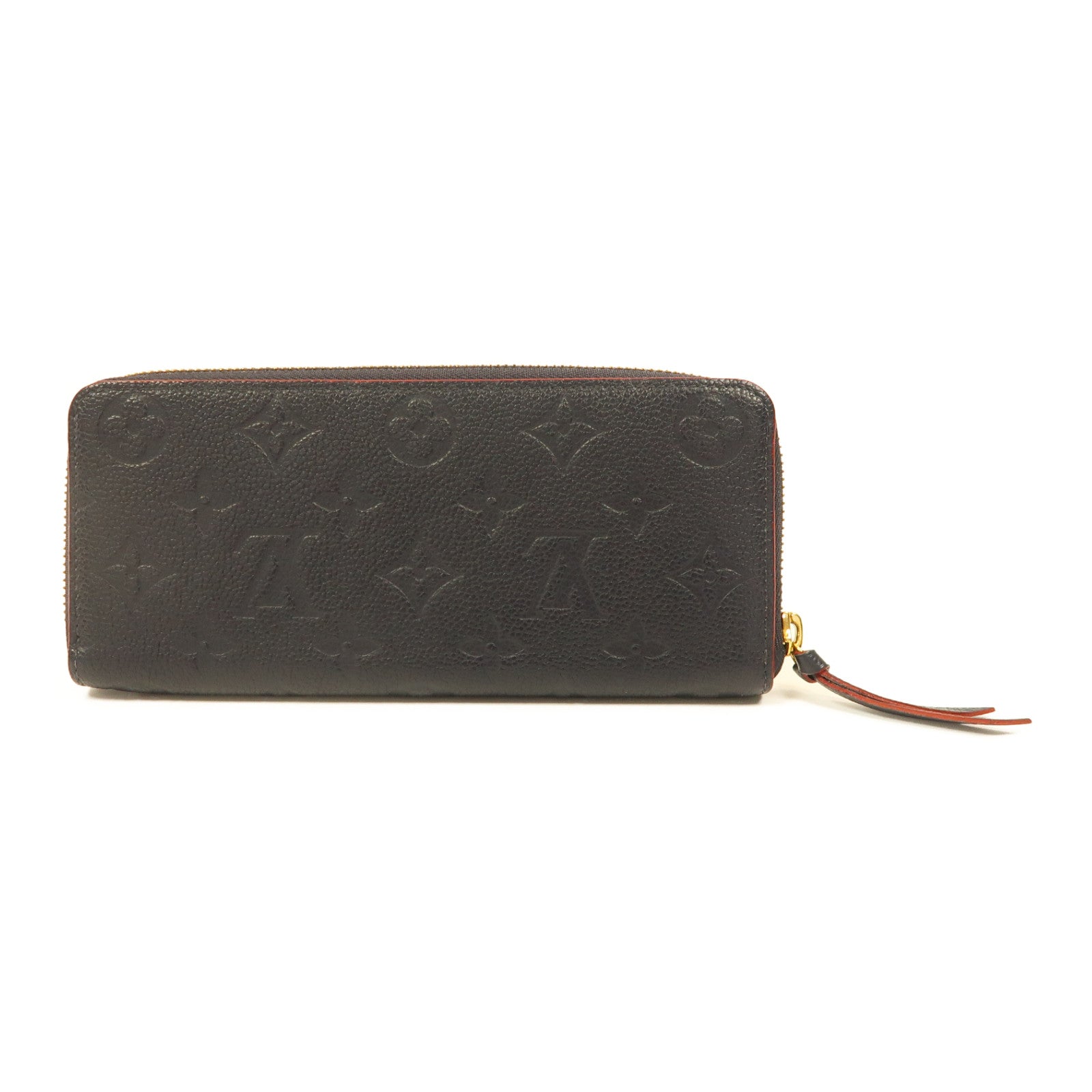 LOUIS VUITTON Monogram Empreinte Portefeuille Clemence金扣長錢包藍色