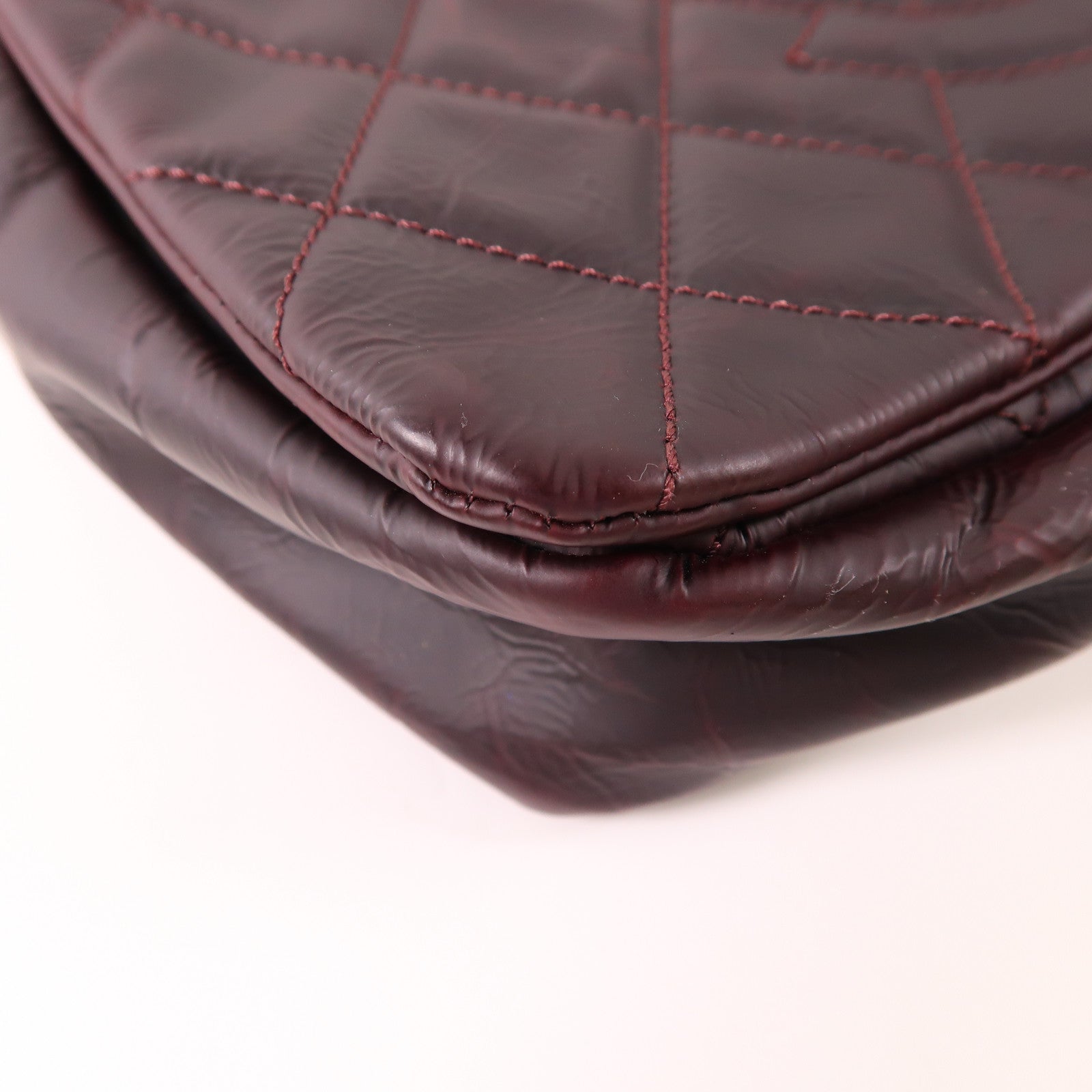CHANEL 牛皮皮革Shoulder Bag銀扣鏈帶肩背袋