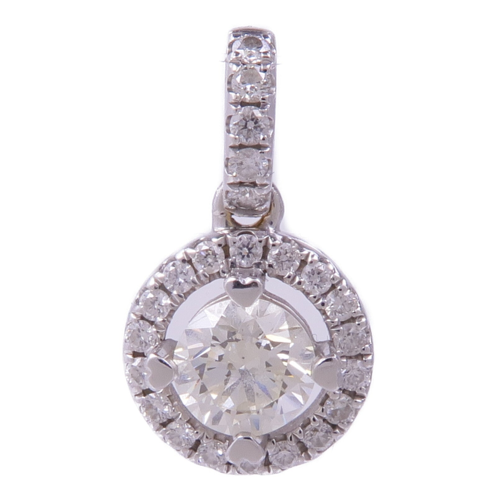 JEWELRY 18K白金Diamond Pendant Top鑽石吊墜