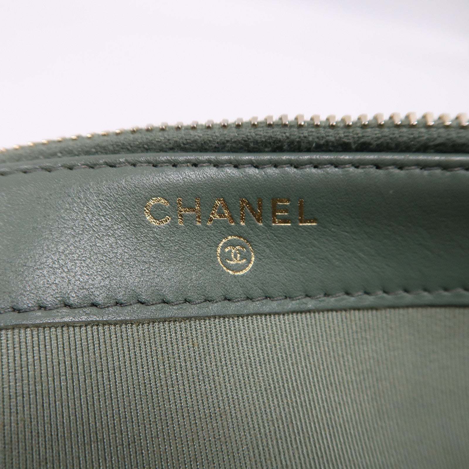 CHANEL 【激減優惠】菱格牛皮皮革Chain Shoulder金扣鏈帶肩背袋綠色