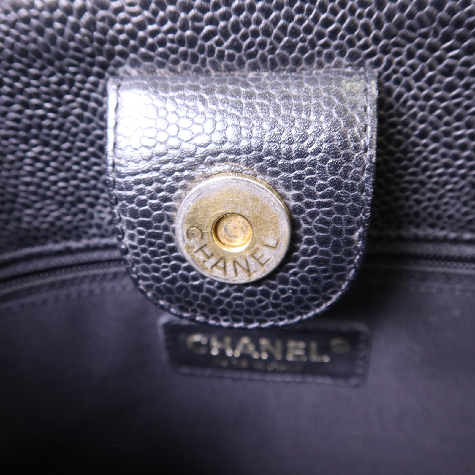 CHANEL 牛皮皮革PST Petit Shopping Tote金扣肩背袋