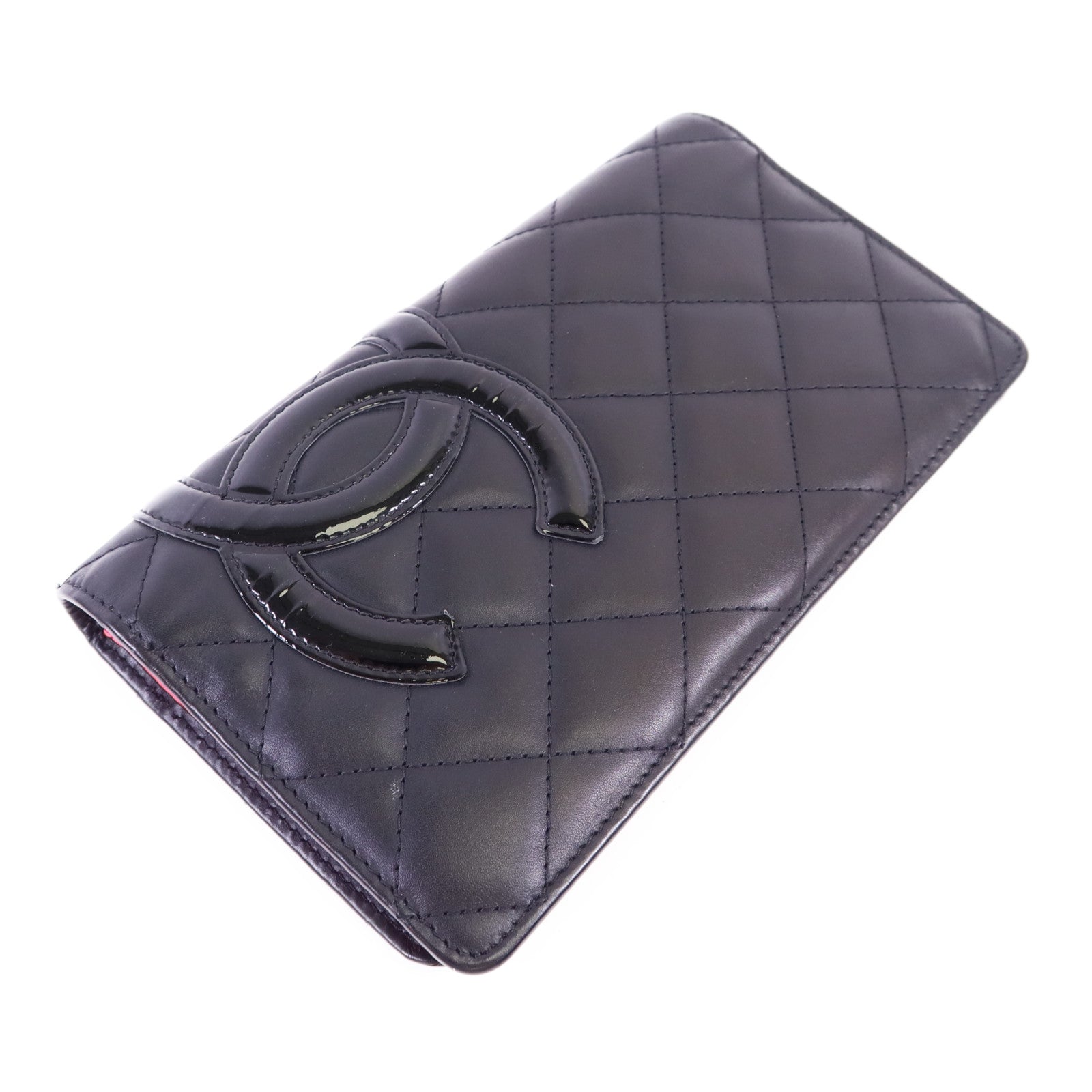 CHANEL 牛皮皮革Cambon Long Wallet銀扣長錢包