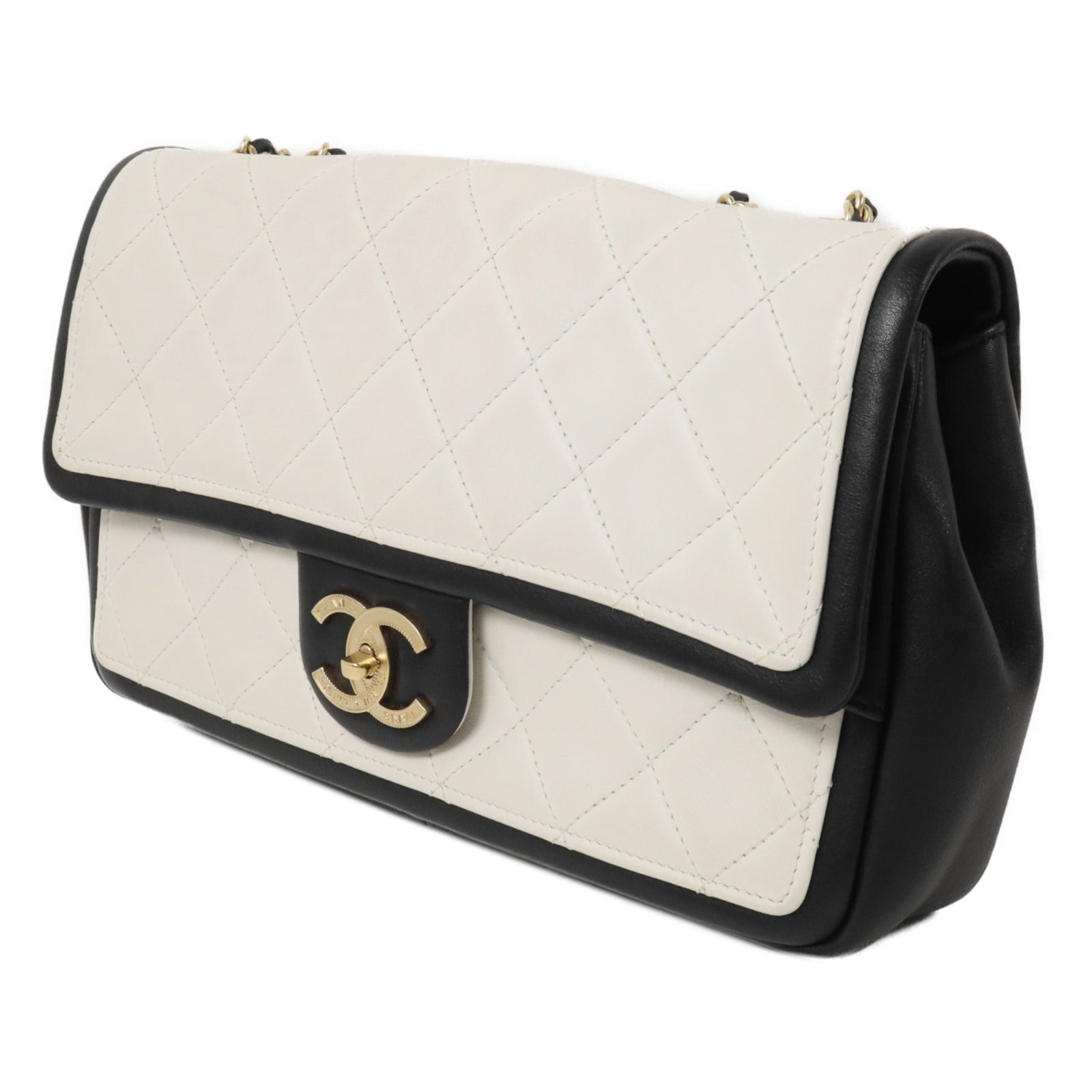 CHANEL 牛皮皮革Flap Bag鏈帶肩背袋