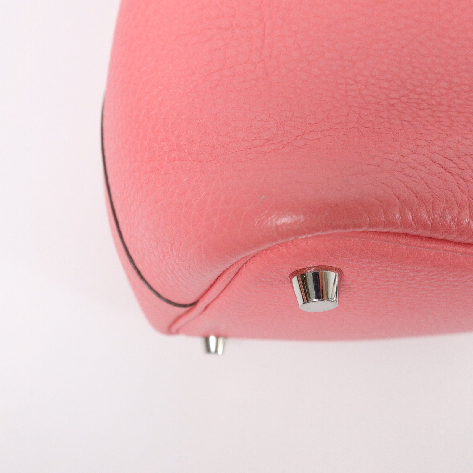 HERMES Clemence皮革Picotin PM手挽袋Rose Azalee