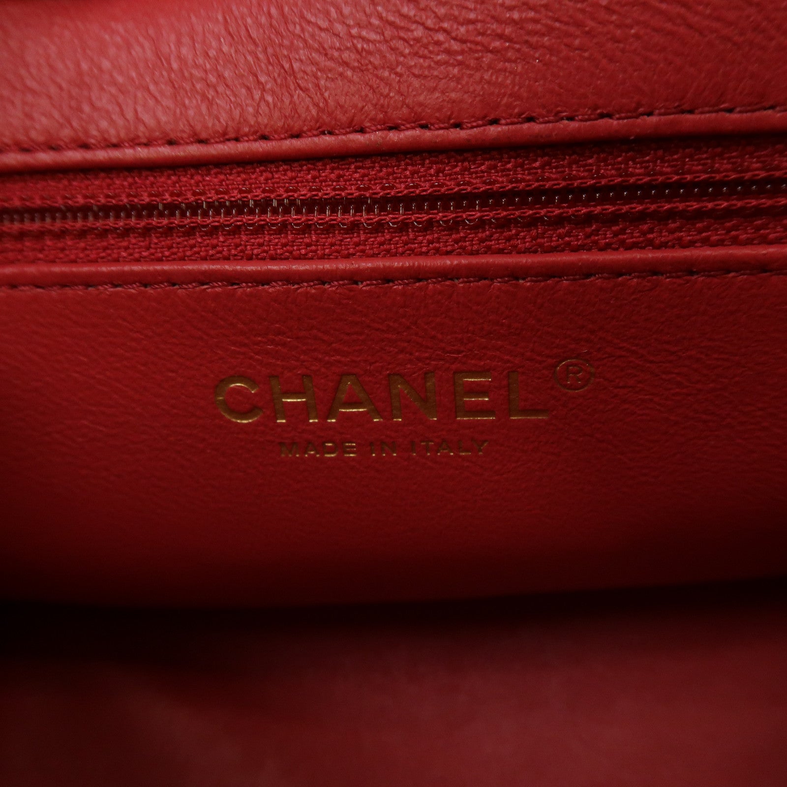 CHANEL 菱格Caviar皮革Business Affinity Shoulder Bag金扣手挽肩背兩用袋紅色