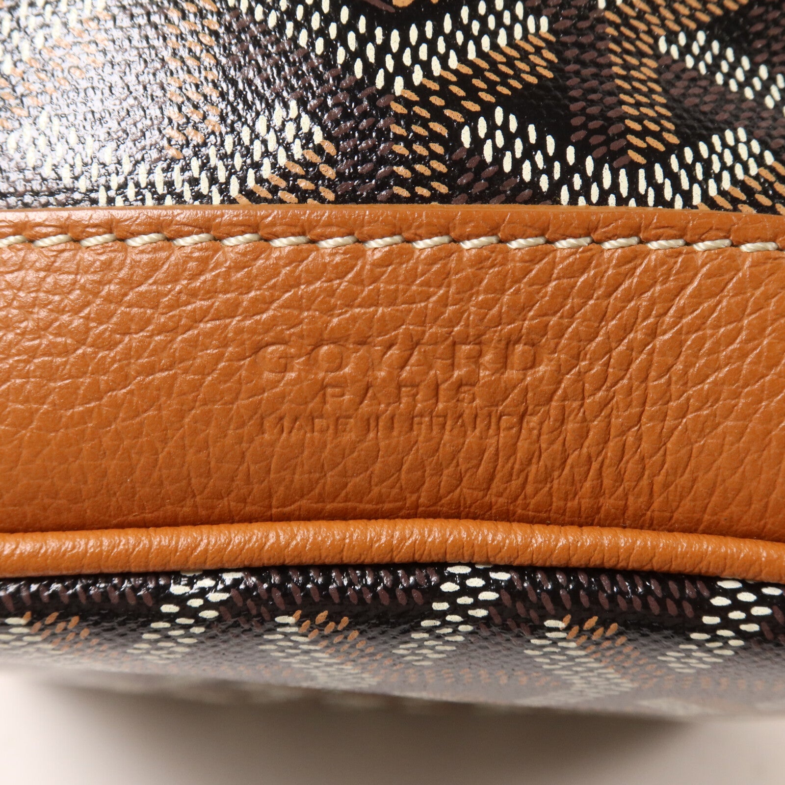 GOYARD 塗層帆布/牛皮皮革Petit Flot PM肩背袋