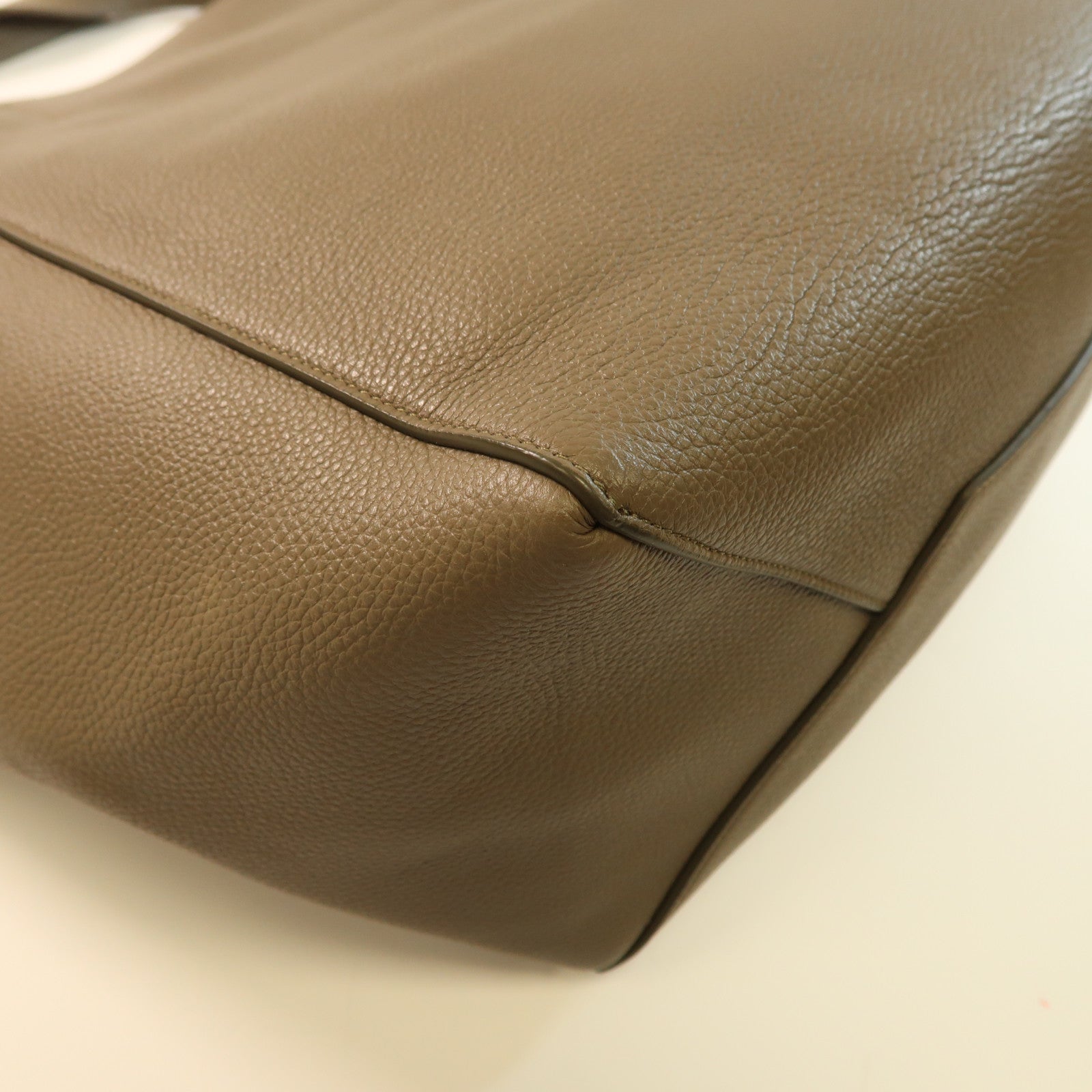 CELINE 牛皮皮革Tote Bag金扣手挽袋灰色