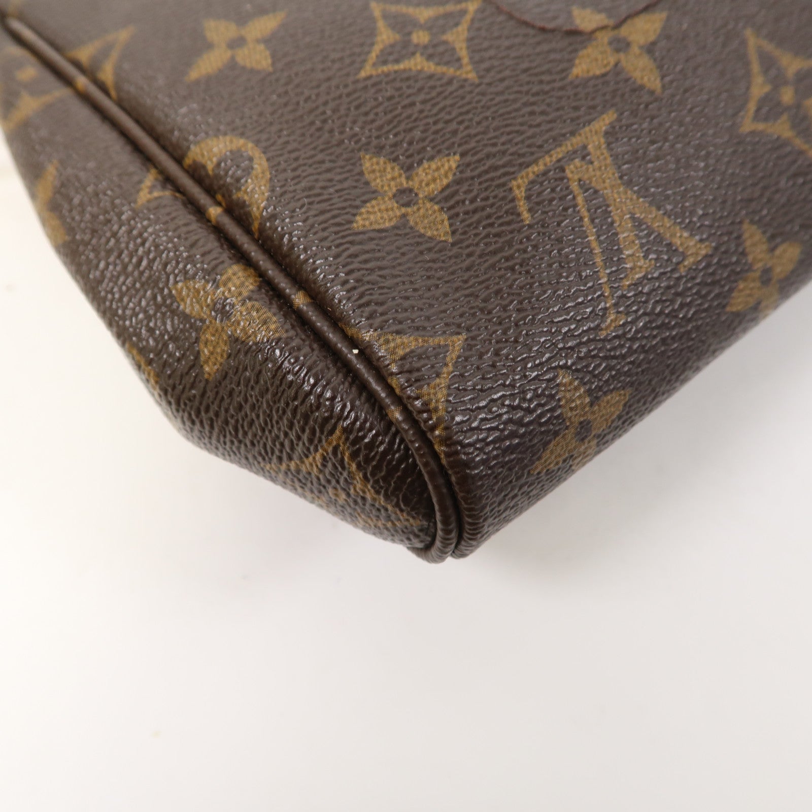 LOUIS VUITTON Monogram Favorite MM金扣鏈帶肩背袋啡色
