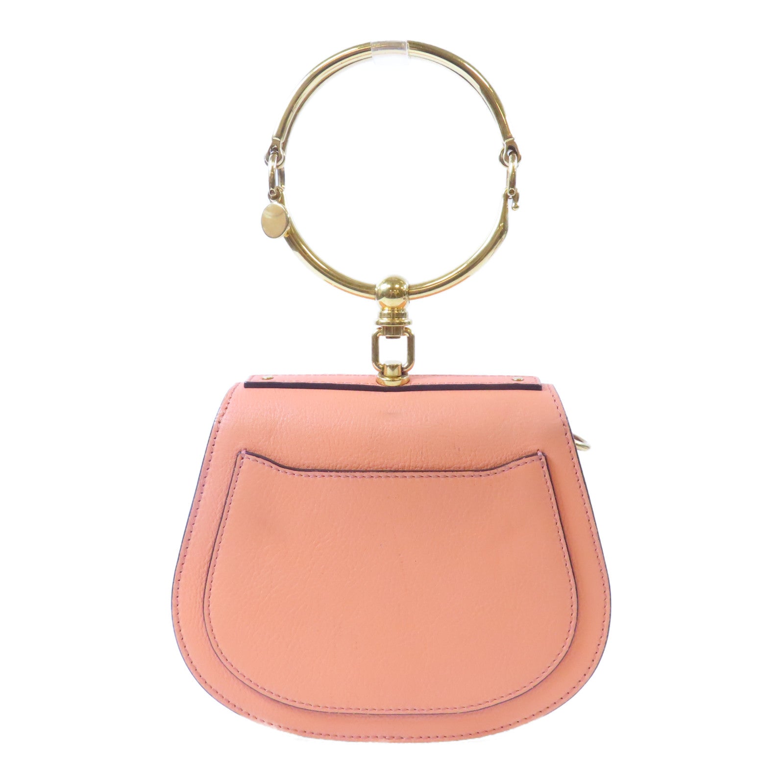 Chloe 牛皮皮革Shoulder Bag金扣手挽肩背兩用袋橙色
