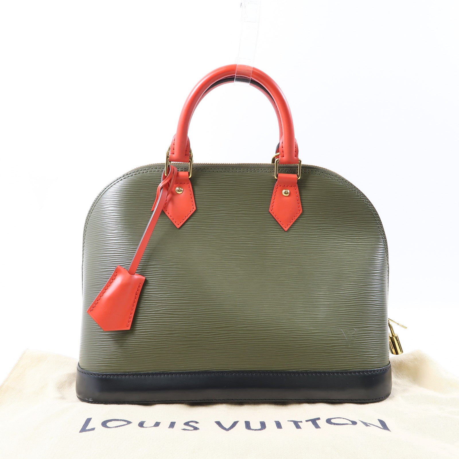 LOUIS VUITTON Epi Alma PM金扣手挽袋綠色/紅色/黑色