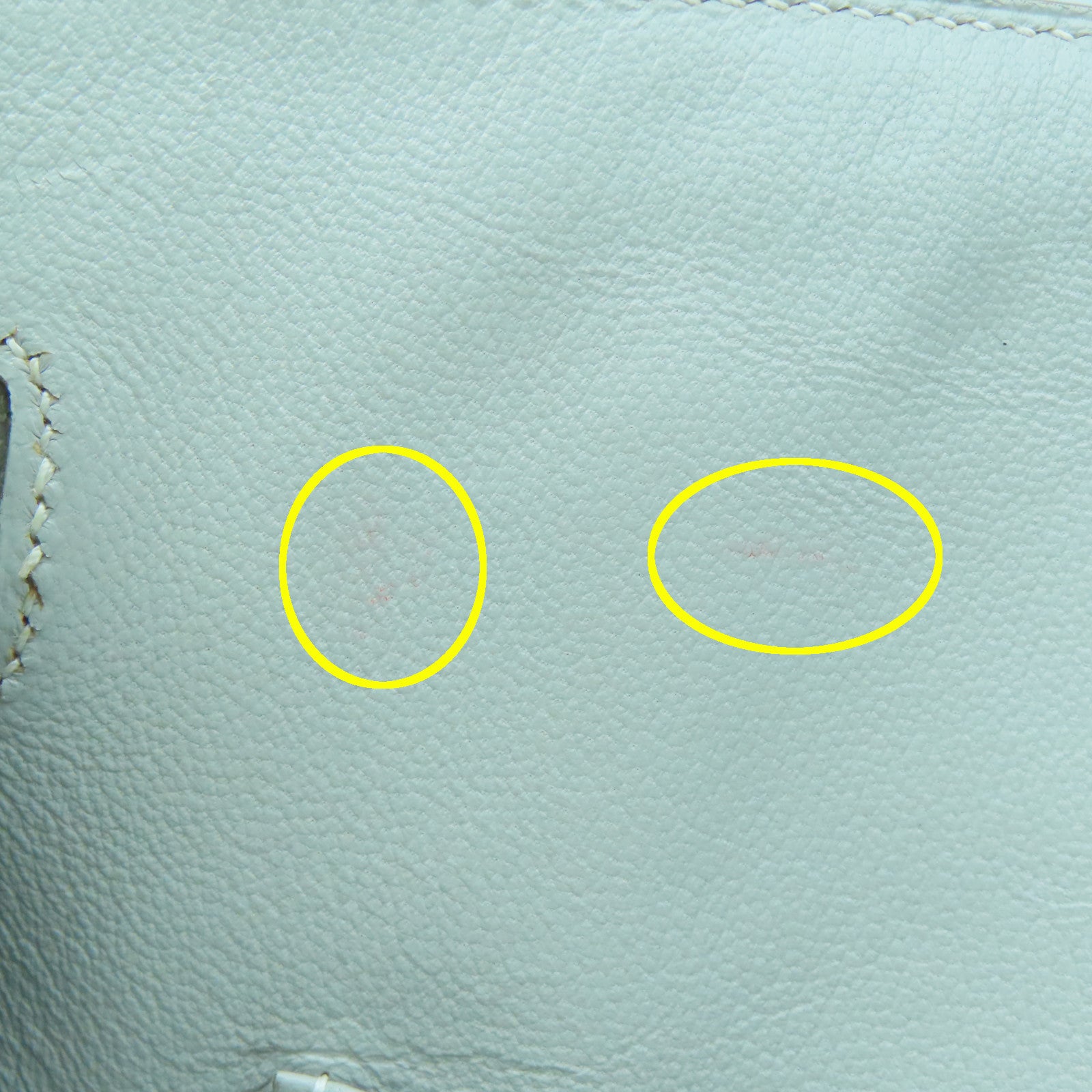 HERMES Clemence皮革/麂皮皮革Birkin 35 Ghillies銀扣手挽袋灰色
