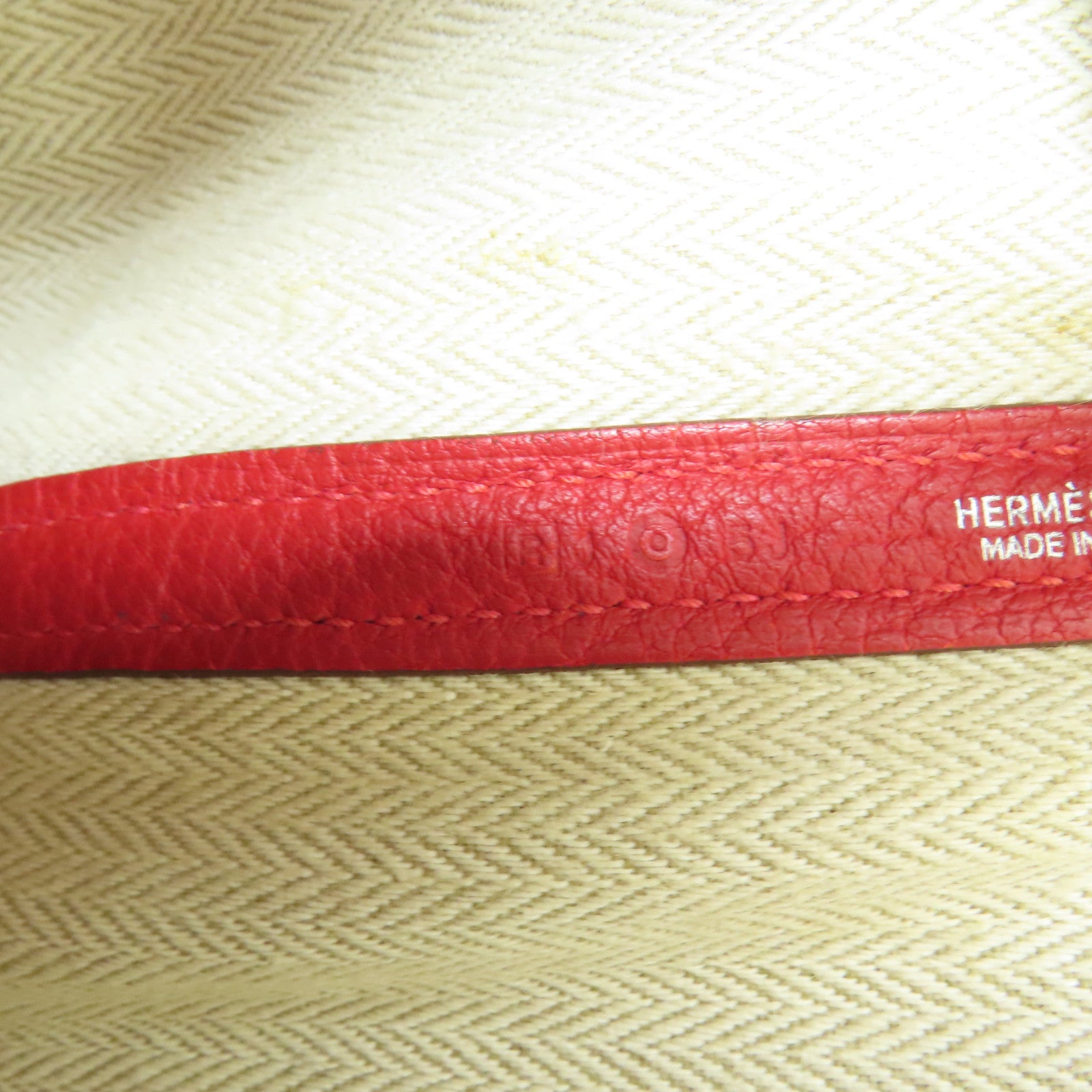 HERMES 【激減優惠】Negonda Garden Party TPM銀扣手挽袋Q5 Rouge Casaque