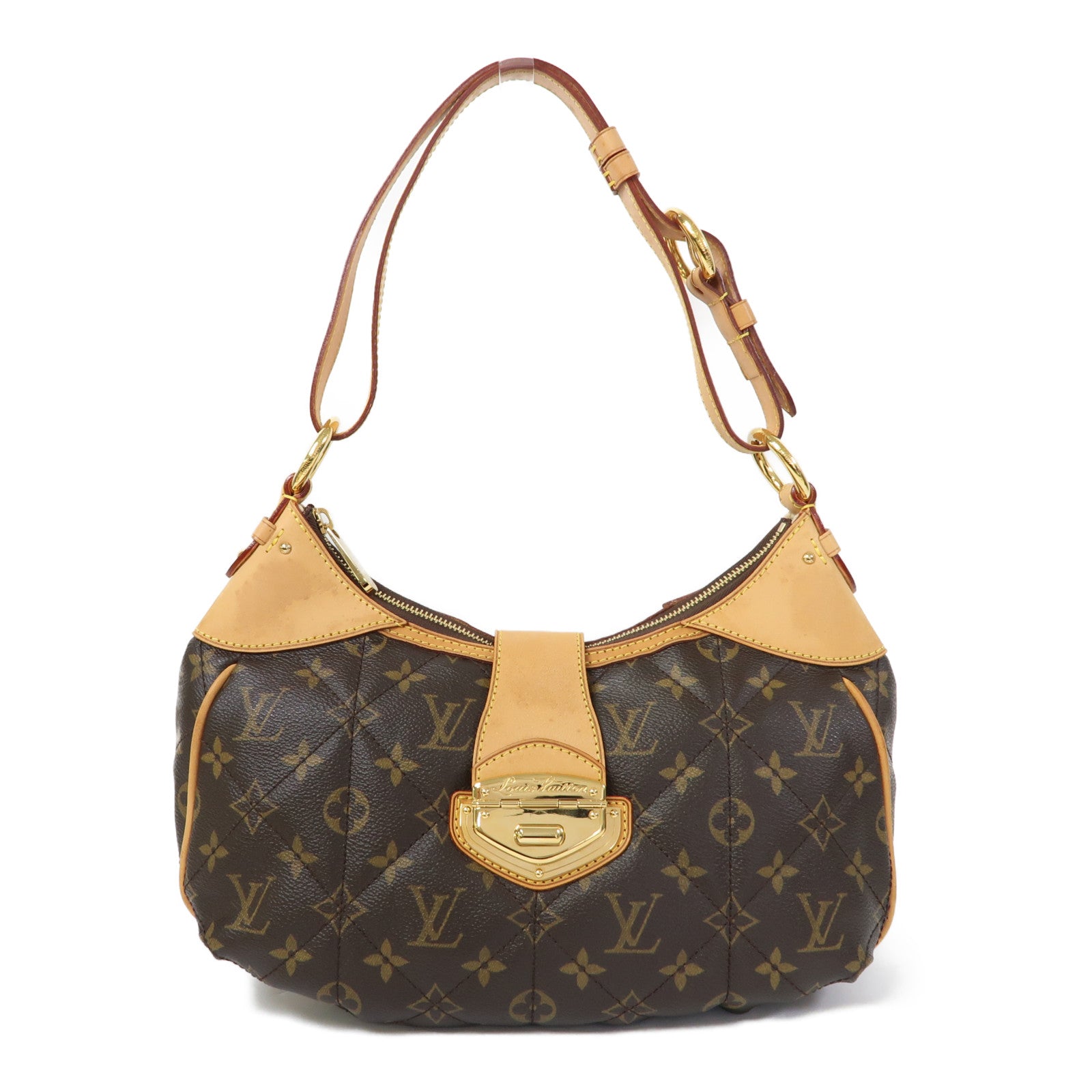 LOUIS VUITTON 【激減優惠】Monogram City Bag PM金扣肩背袋啡色