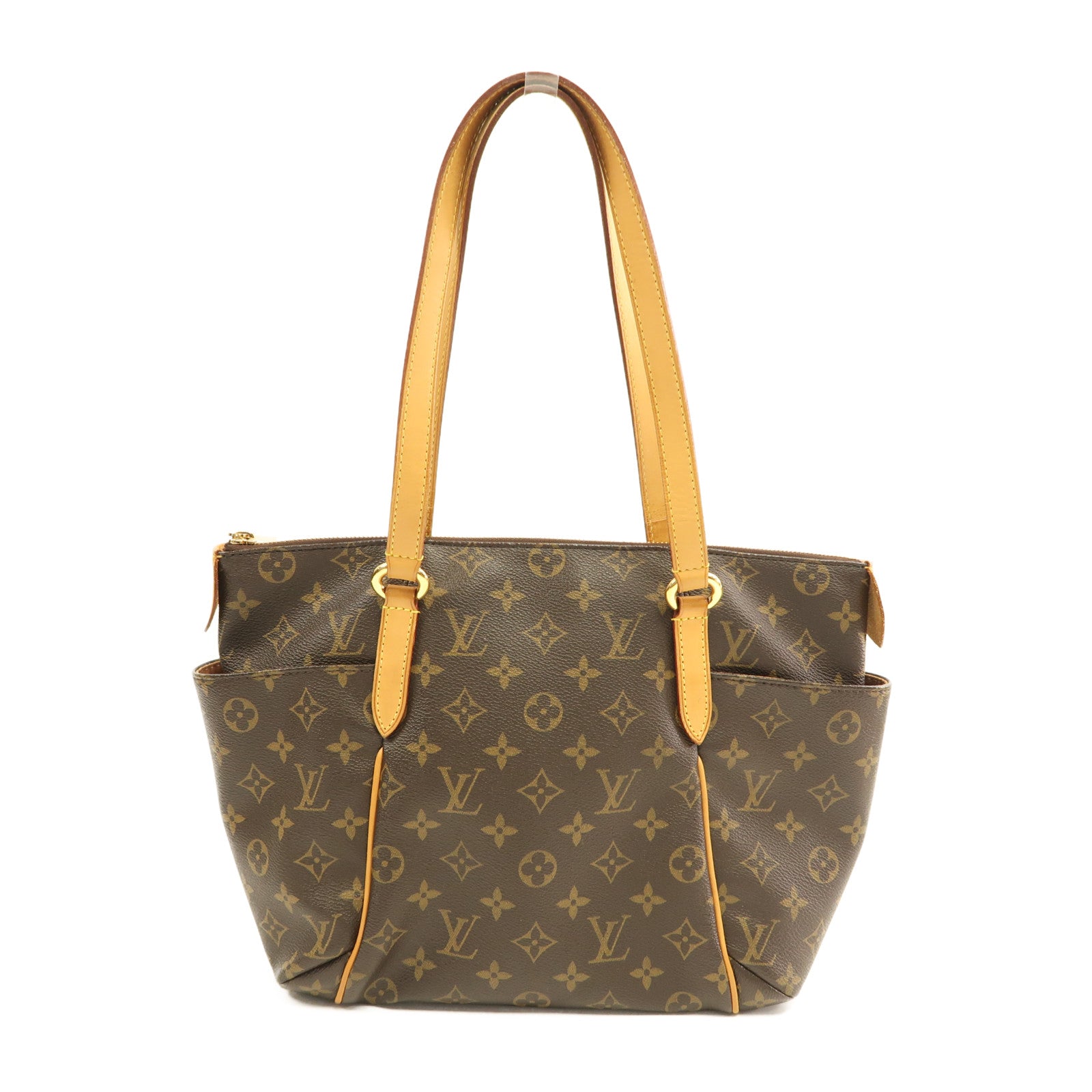 LOUIS VUITTON Monogram Totally MM金扣肩背袋棕色