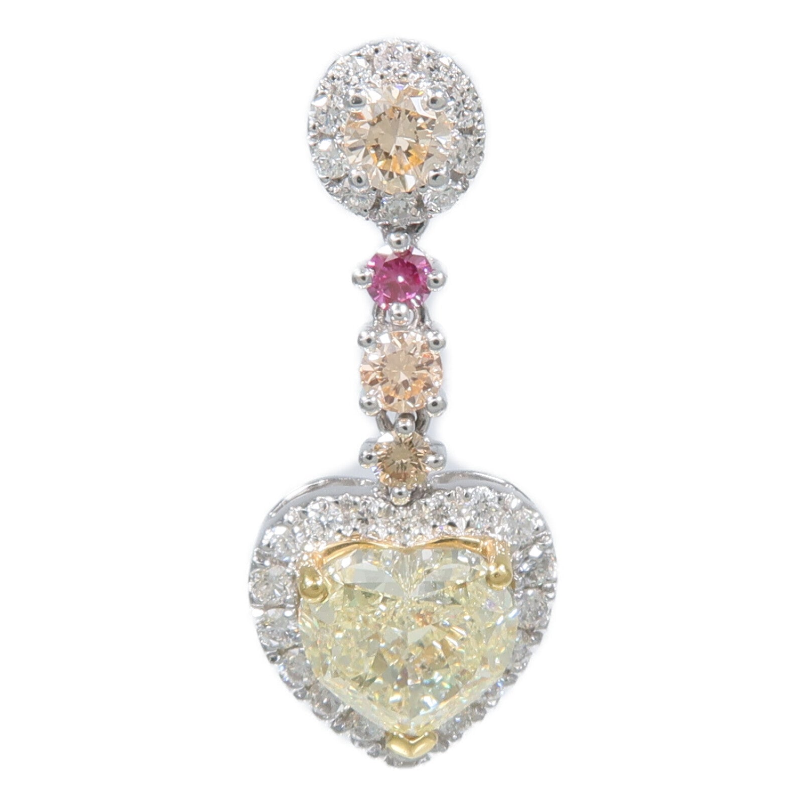 JEWELRY 18K白金Diamond Pendant Top鑽石吊墜