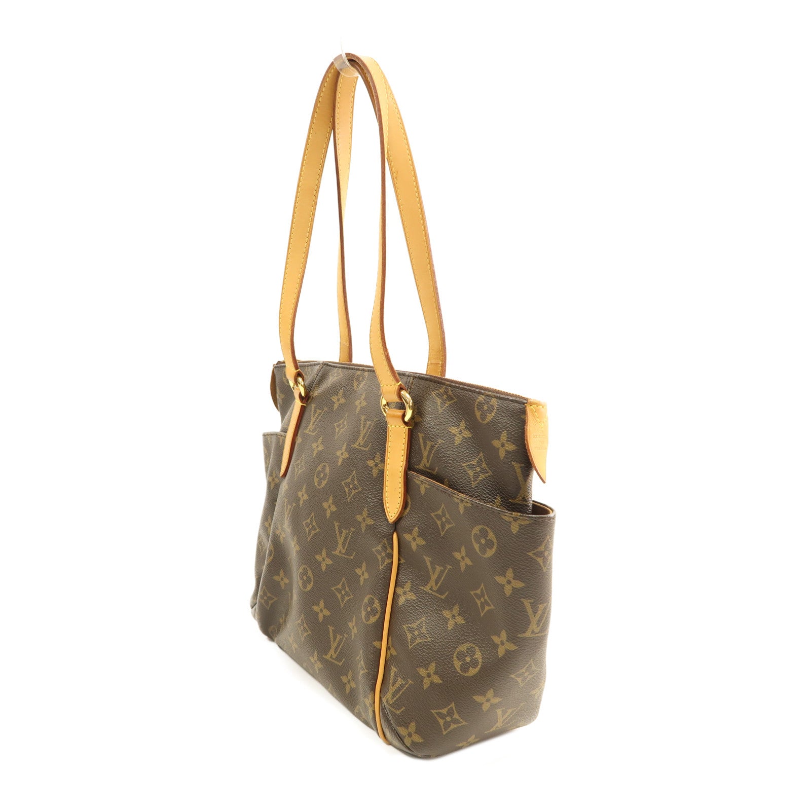 LOUIS VUITTON Monogram Totally MM金扣肩背袋棕色
