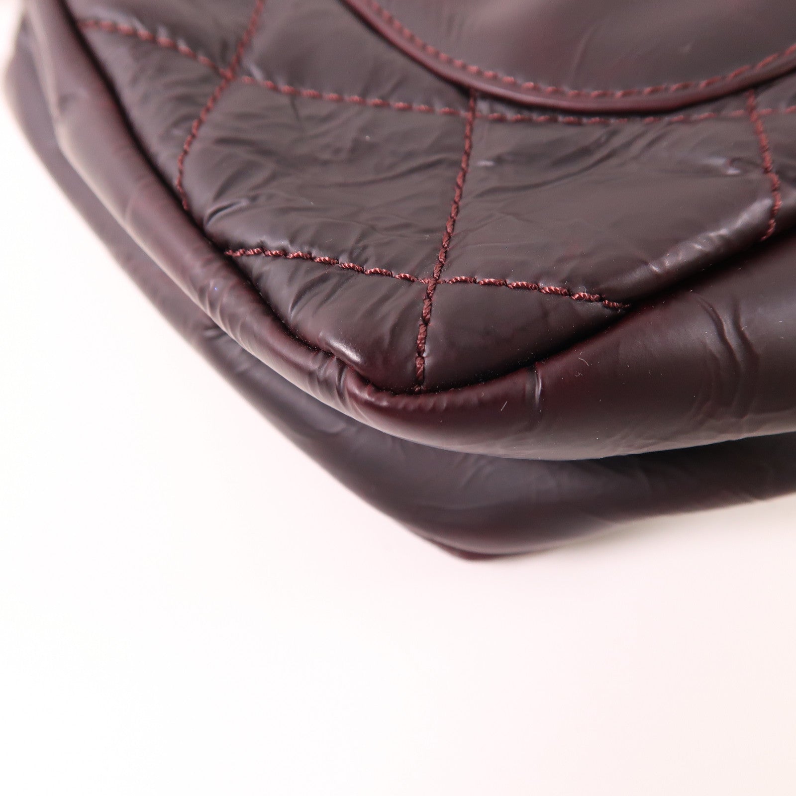 CHANEL 牛皮皮革Shoulder Bag銀扣鏈帶肩背袋