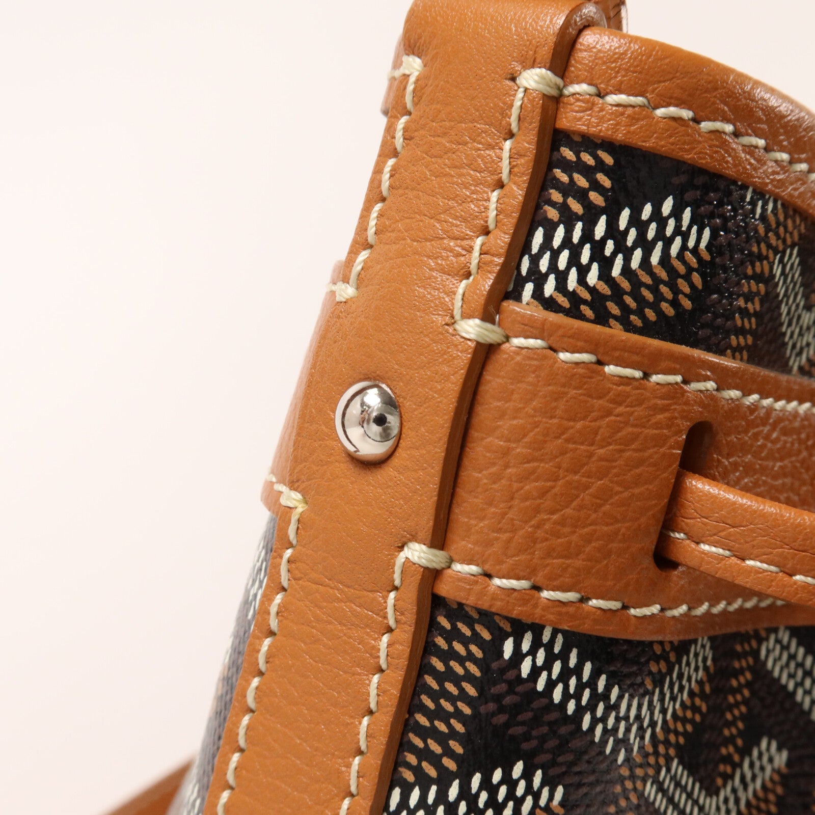 GOYARD 塗層帆布/牛皮皮革Petit Flot PM肩背袋