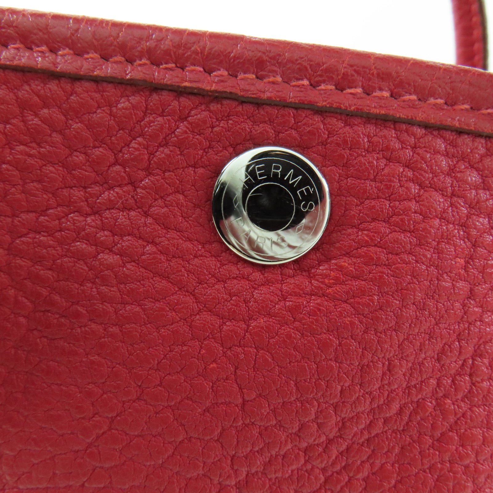 HERMES 【激減優惠】Negonda Garden Party TPM銀扣手挽袋Q5 Rouge Casaque