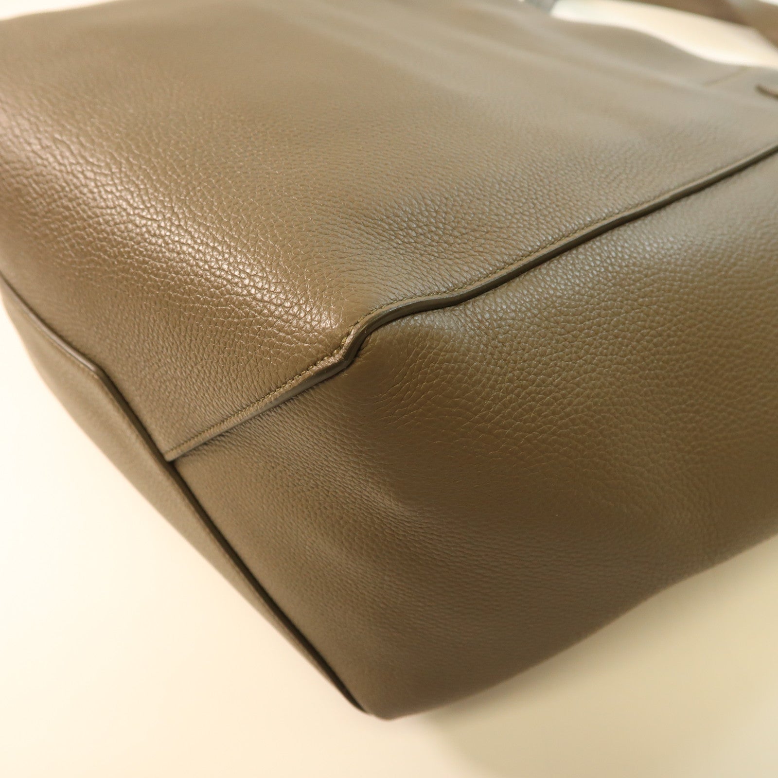 CELINE 牛皮皮革Tote Bag金扣手挽袋灰色