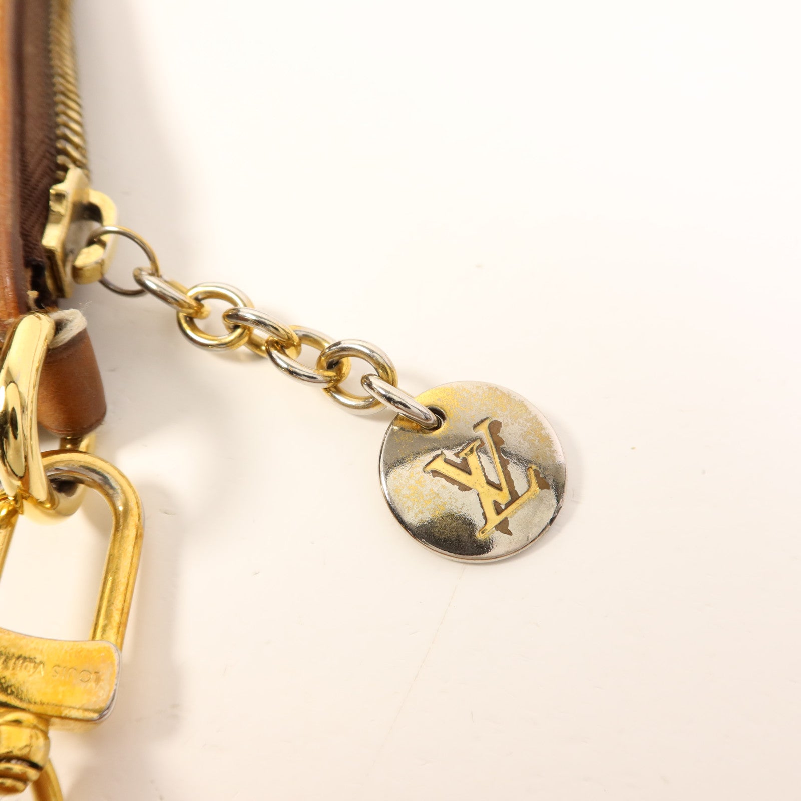 LOUIS VUITTON Monogram Palermo PM金扣手挽肩背兩用袋棕色