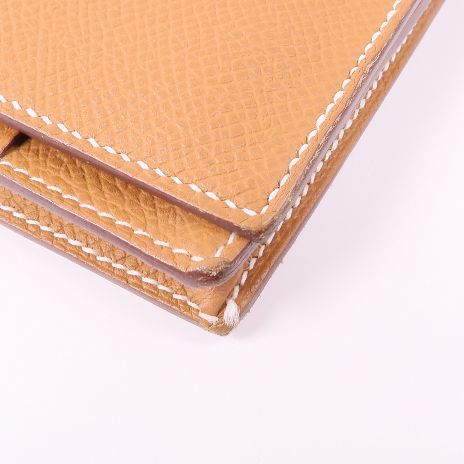 HERMES Epsom皮革Bearn Wallet金扣長錢包Gold