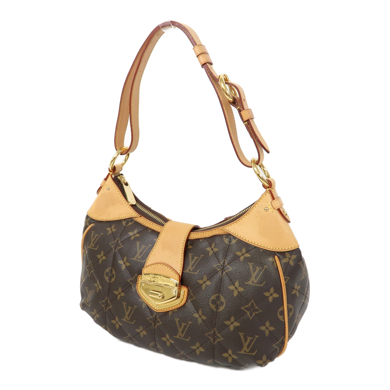 LOUIS VUITTON 【激減優惠】Monogram City Bag PM金扣肩背袋啡色