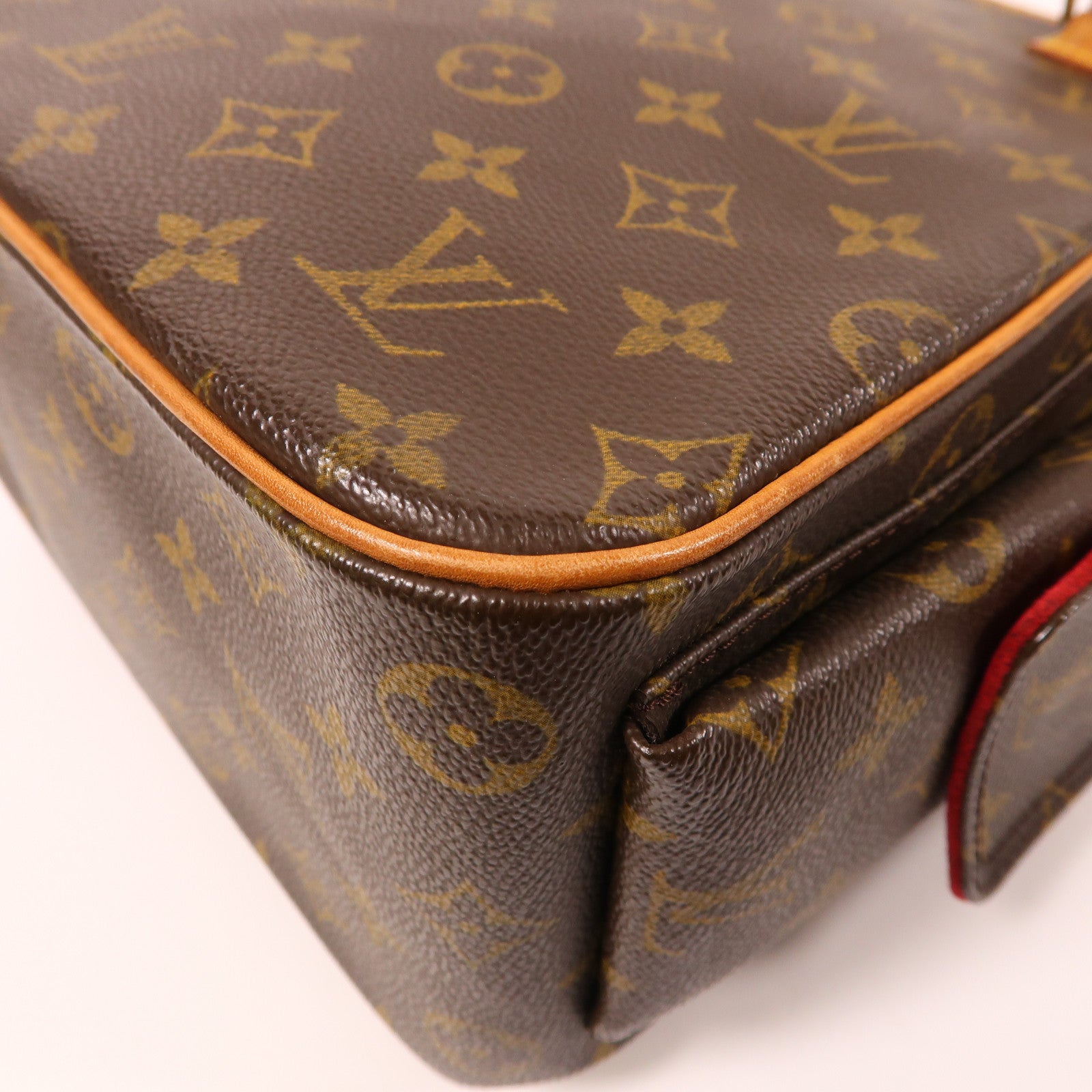 LOUIS VUITTON Monogram Excentri-cite金扣手挽袋棕色