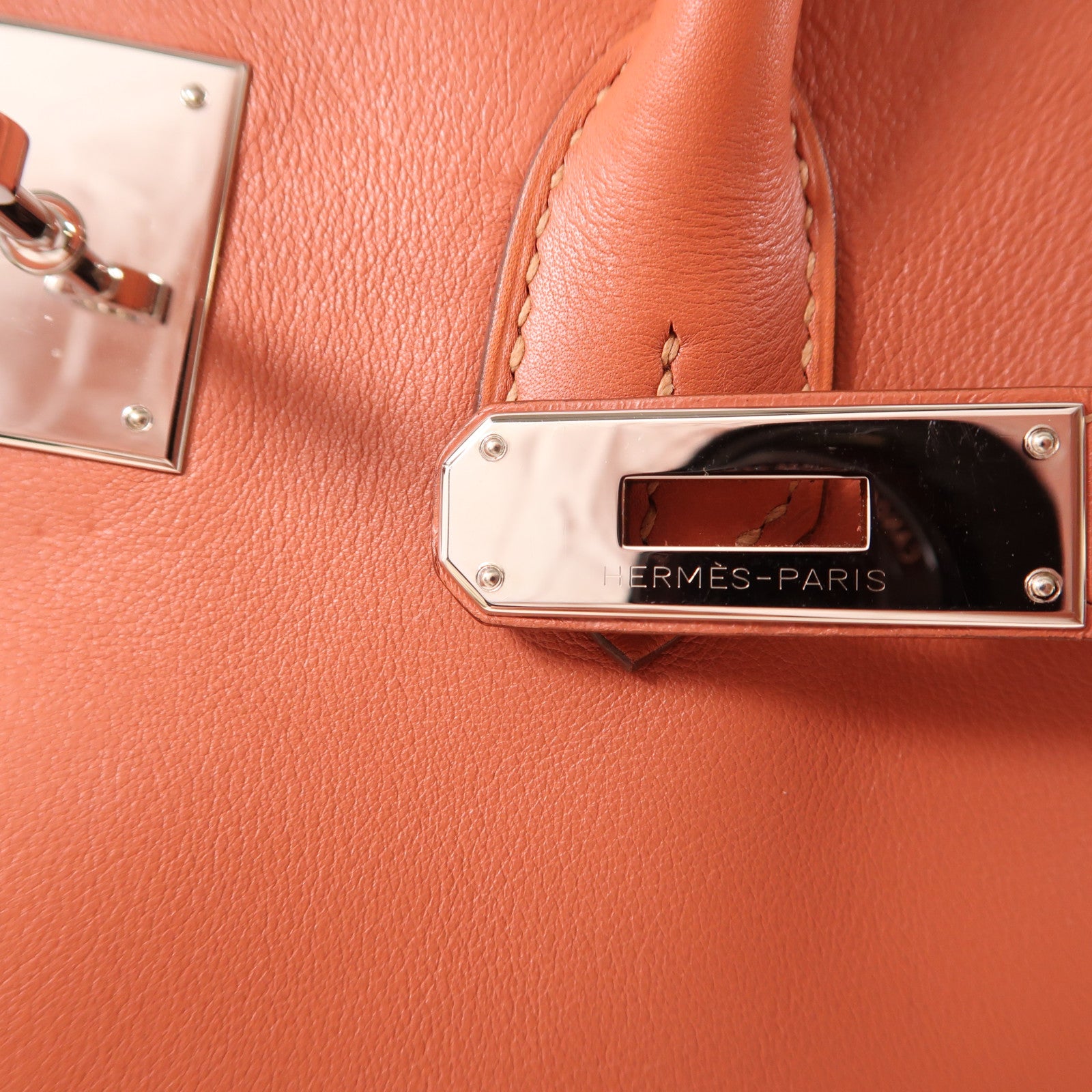 HERMES Swift皮革Birkin 35銀扣手挽袋Rose Tea粉紅色